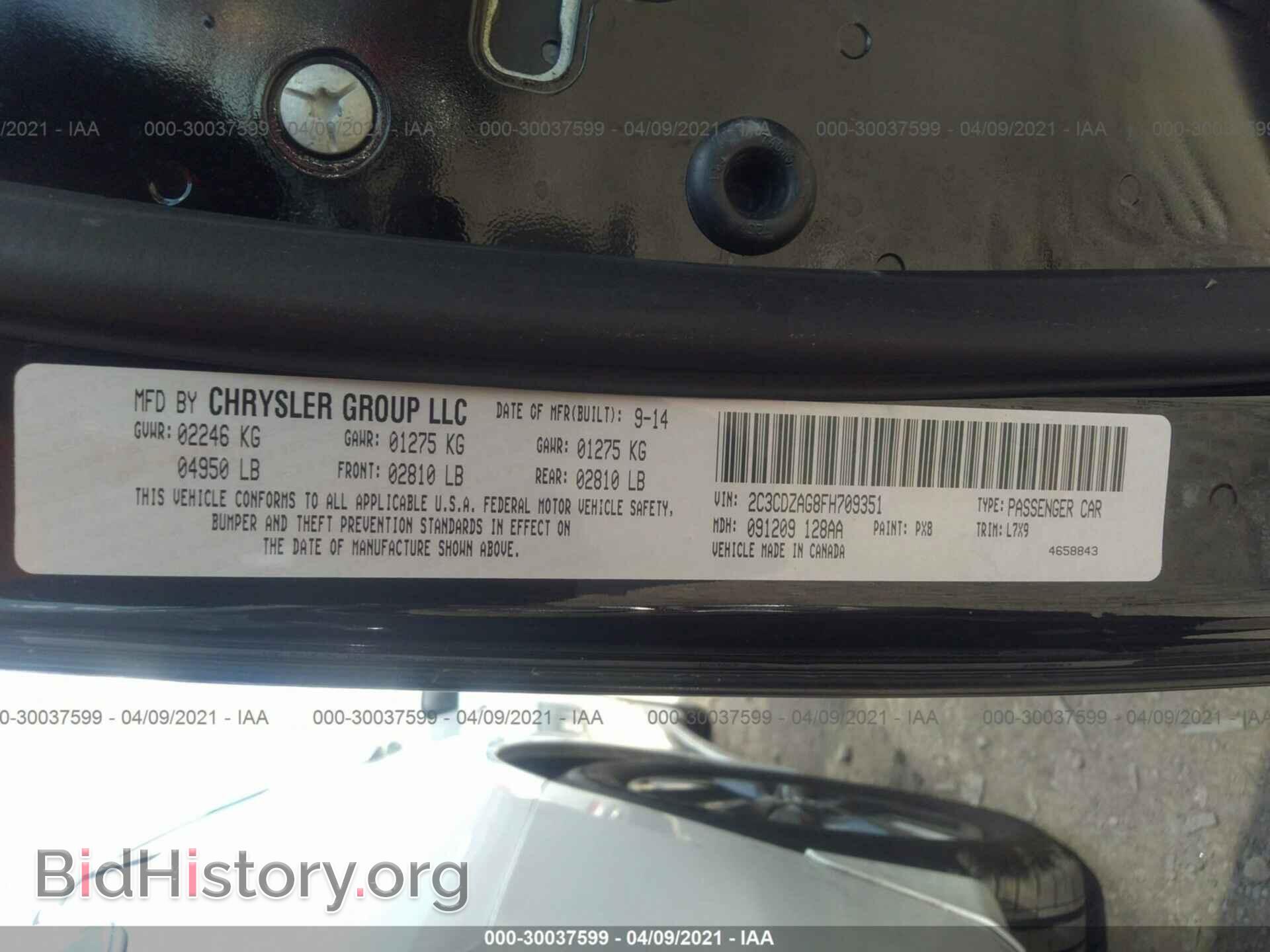 2015 DODGE CHALLENGER - VIN: 2C3CDZAG8FH709351 - Photo 9