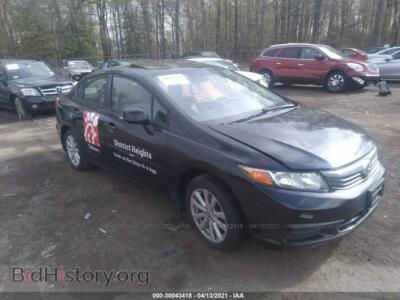 2012 Honda CIVIC SDN EX-L, black — VIN 2HGFB2F91CH518075, IAAI