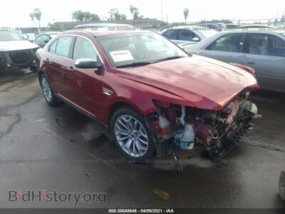 2014 Ford TAURUS LIMITED, red — VIN 1FAHP2F8XEG169941, IAAI