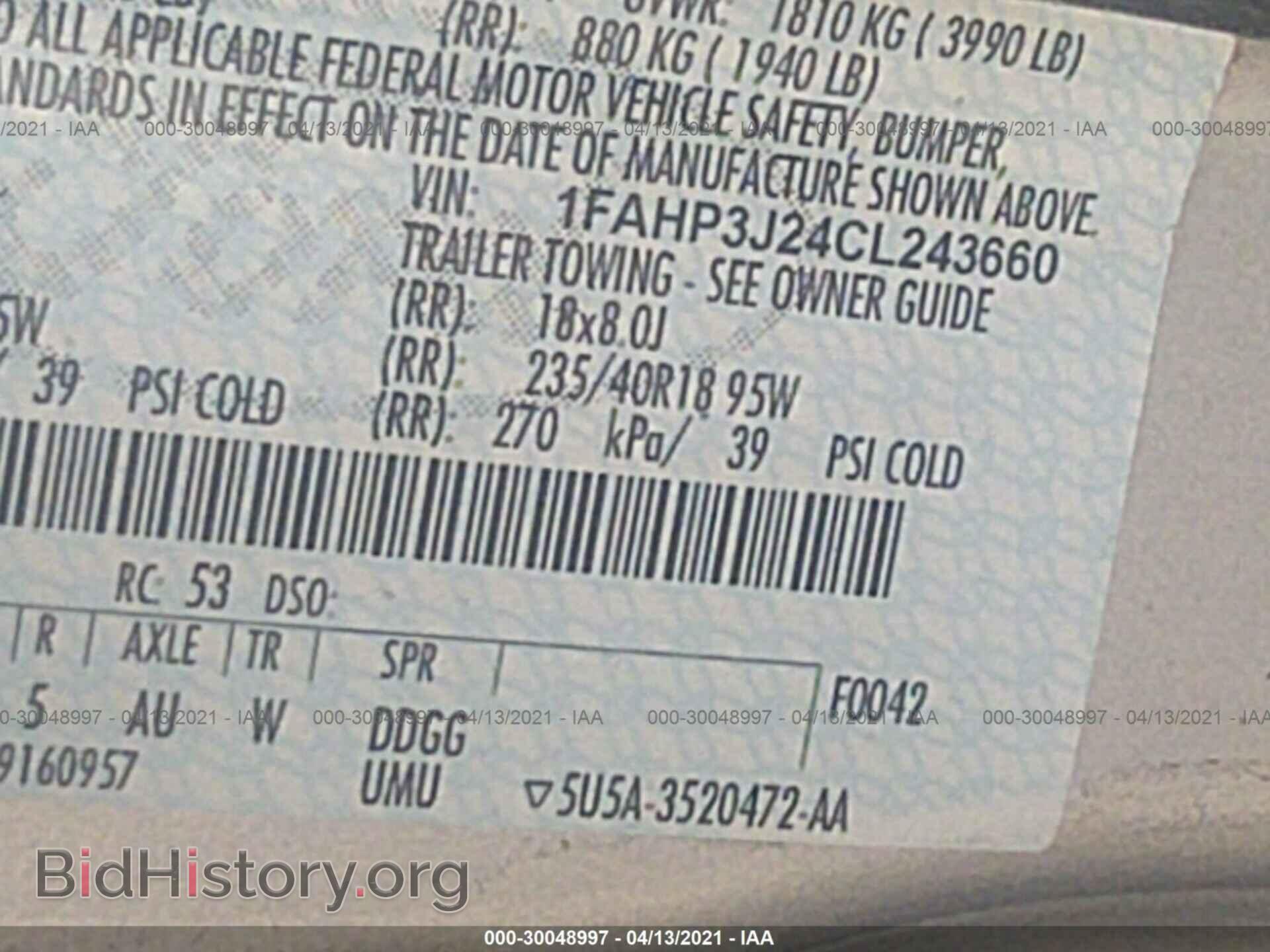 2012 FORD FOCUS - VIN: 1FAHP3J24CL243660 - Photo 9