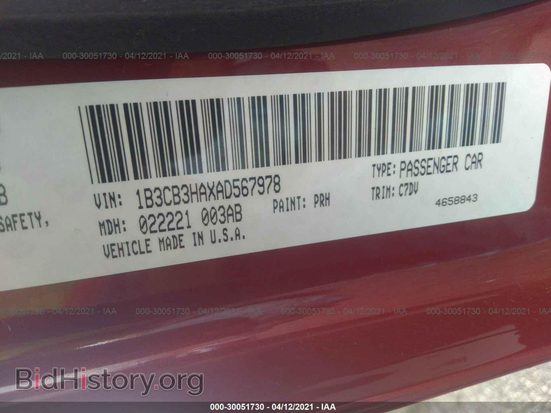 2010 DODGE CALIBER - VIN: 1B3CB3HAXAD567978 - Фото 9