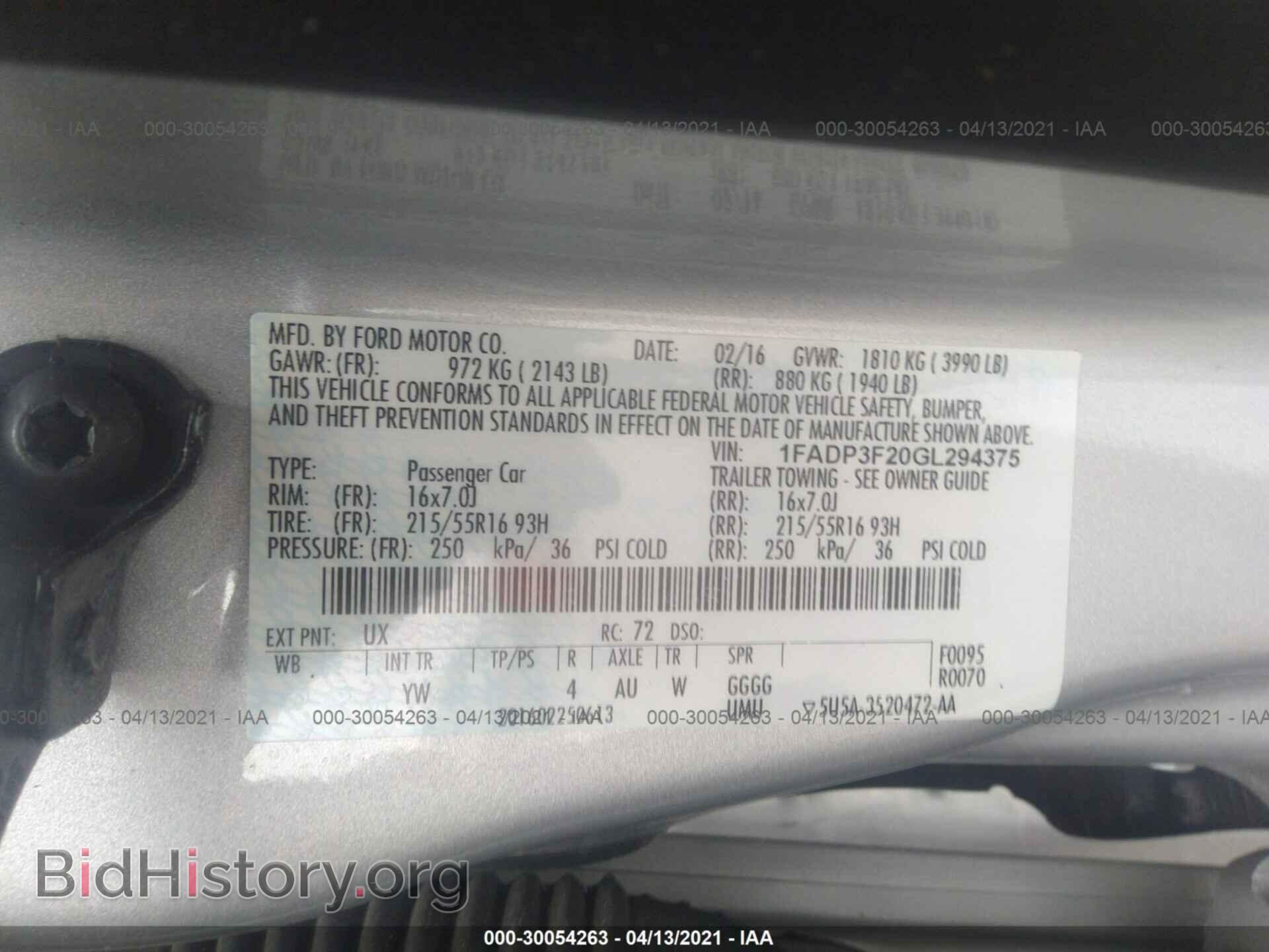 2016 FORD FOCUS - VIN: 1FADP3F20GL294375 - Фото 9