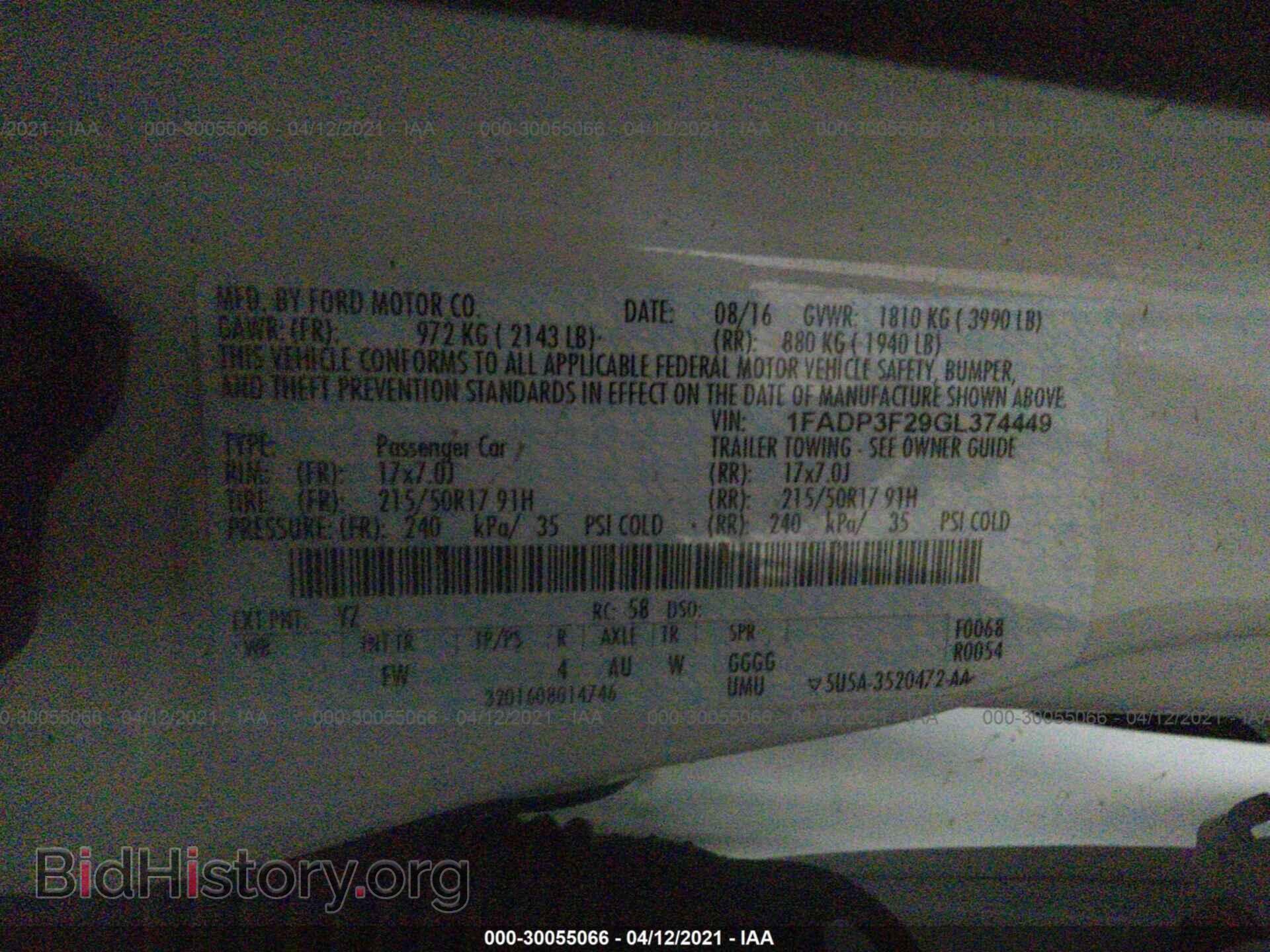 2016 FORD FOCUS - VIN: 1FADP3F29GL374449 - Photo 9