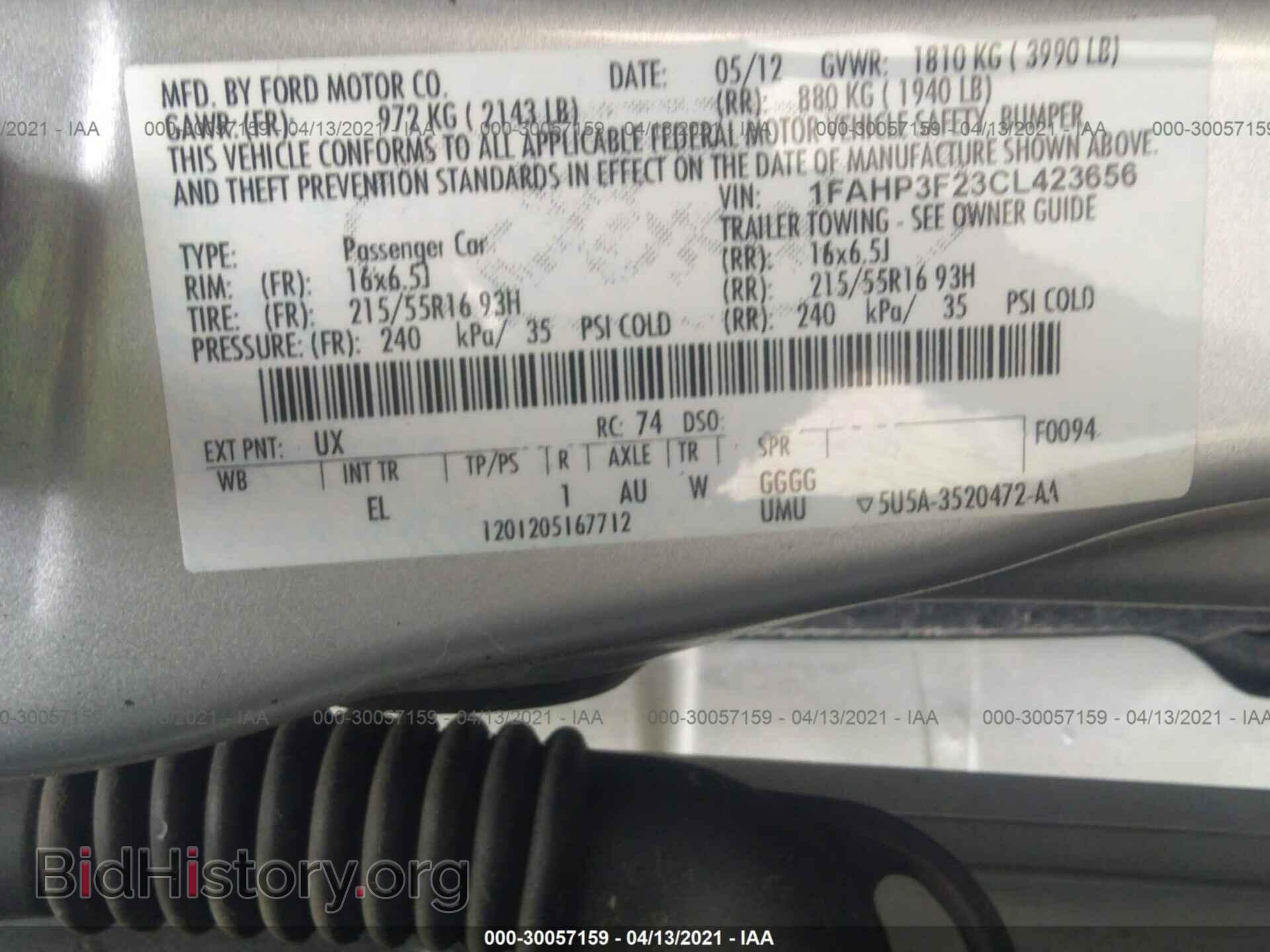 2012 FORD FOCUS - VIN: 1FAHP3F23CL423656 - Photo 9