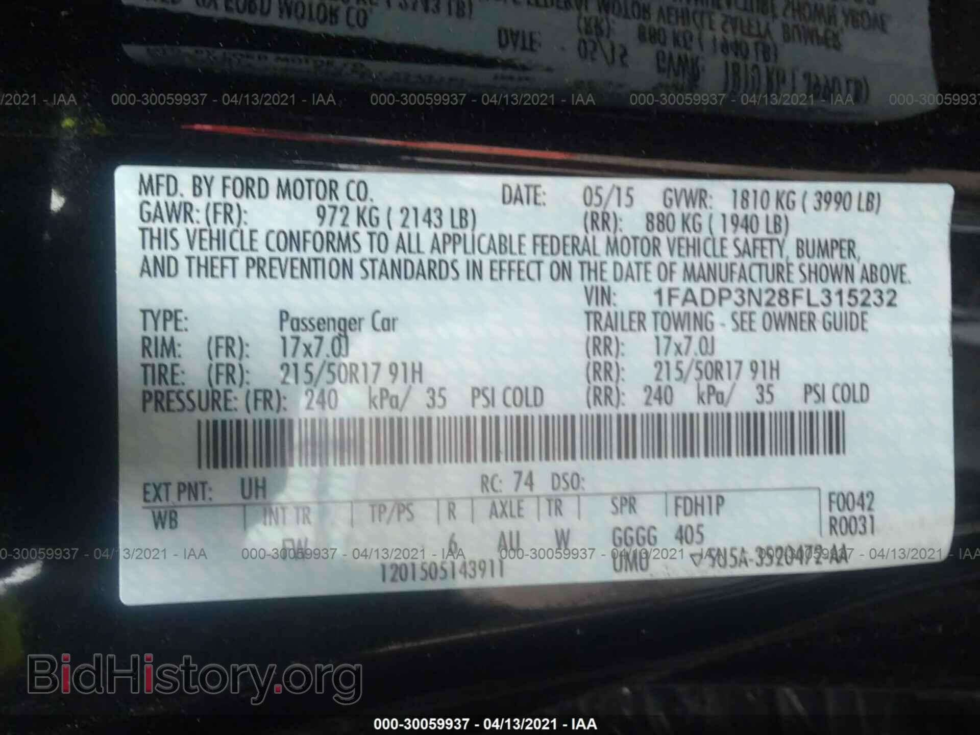 2015 FORD FOCUS - VIN: 1FADP3N28FL315232 - Photo 9