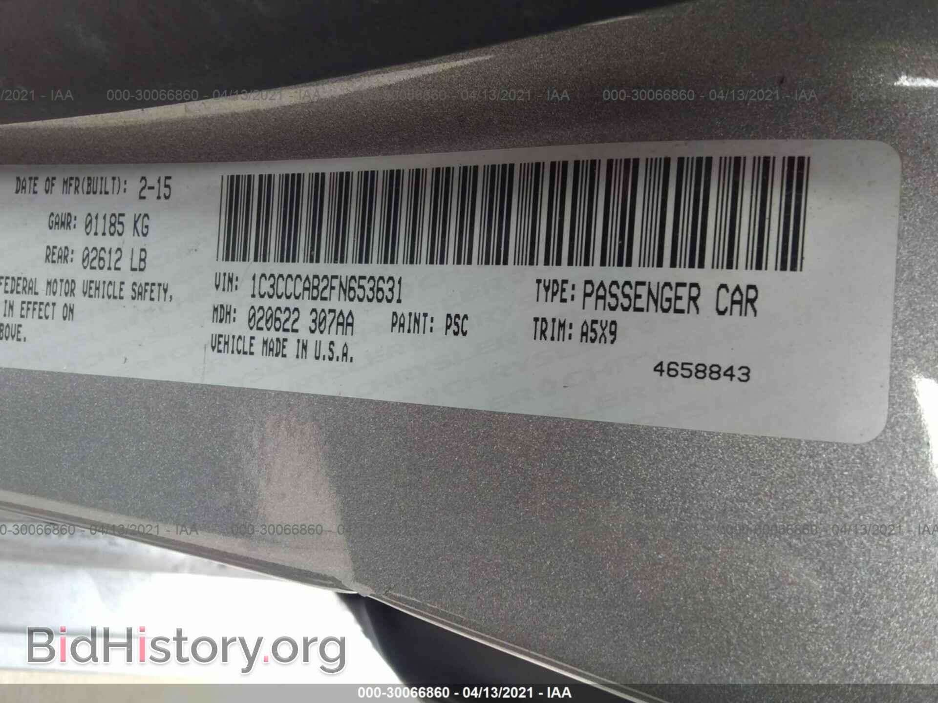 2015 CHRYSLER 200 - VIN: 1C3CCCAB2FN653631 - Photo 9