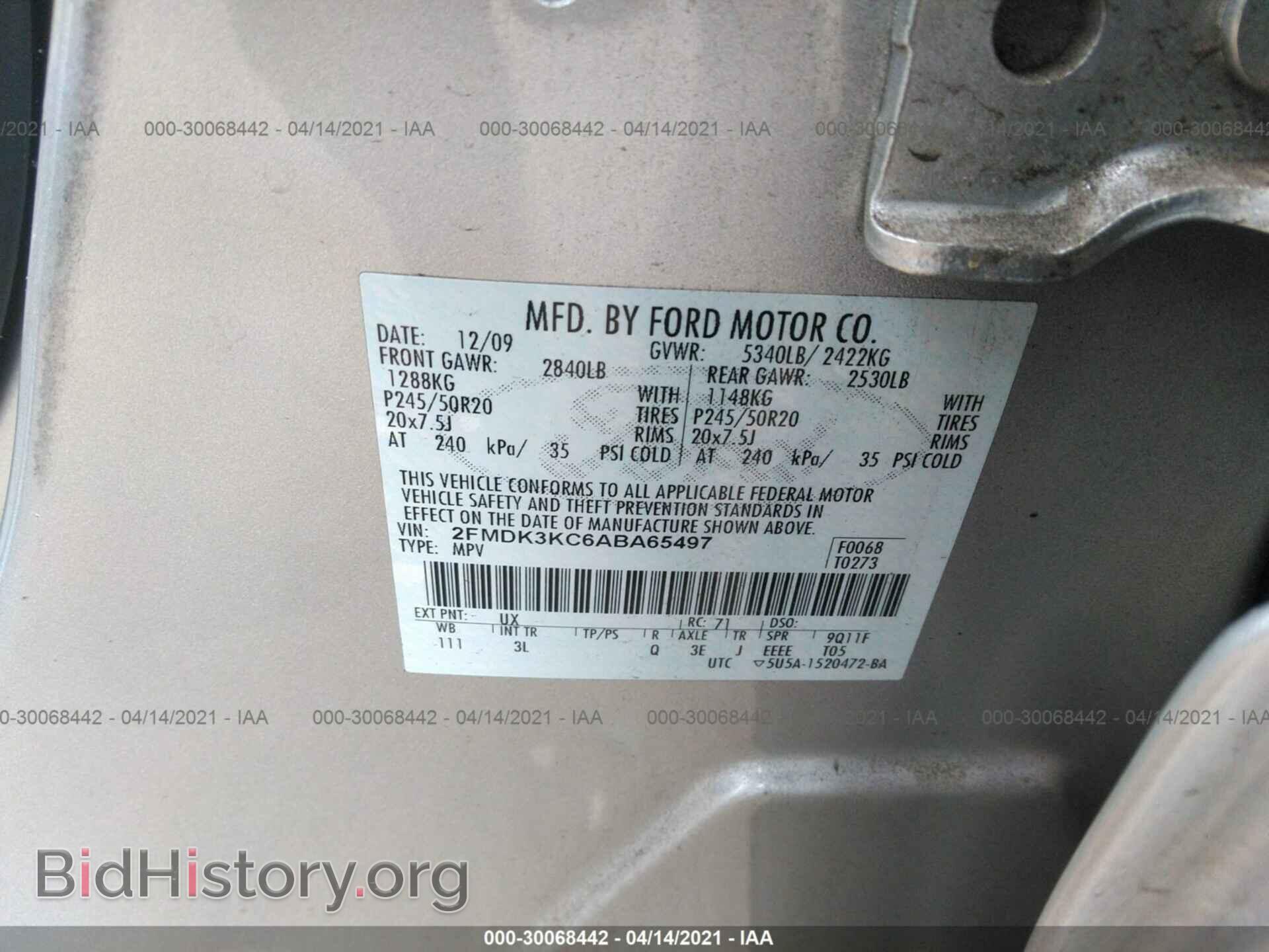 2010 FORD EDGE - VIN: 2FMDK3KC6ABA65497 - Photo 9