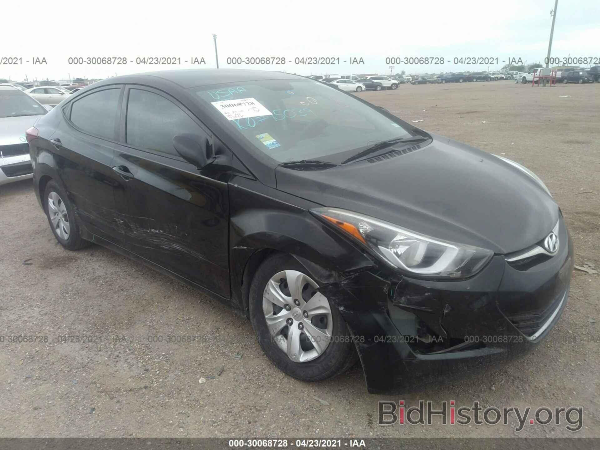 Photo KMHDH4AE3GU626667 - HYUNDAI ELANTRA 2016