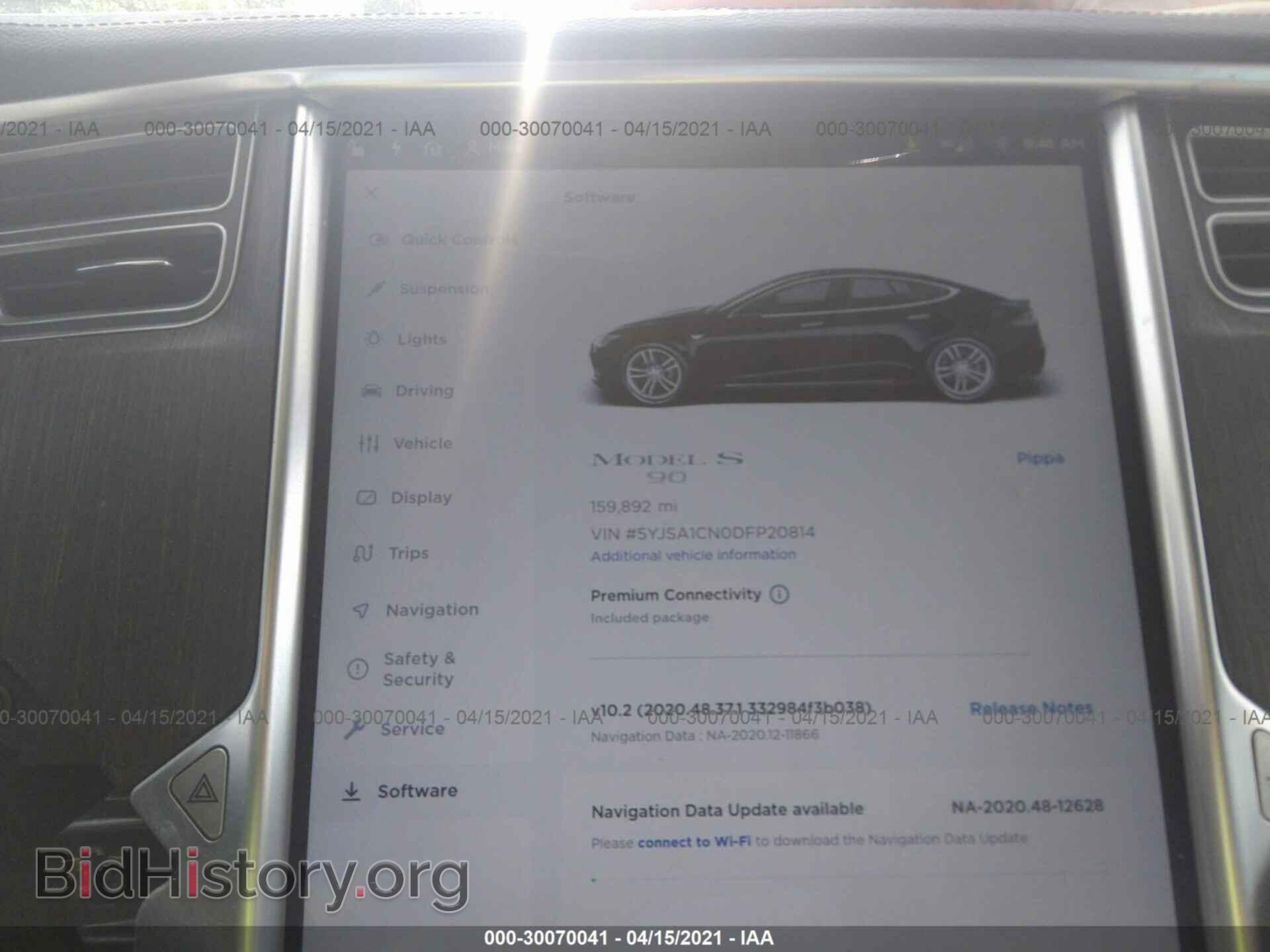 2013 TESLA MODEL S - VIN: 5YJSA1CN0DFP20814 - Photo 7
