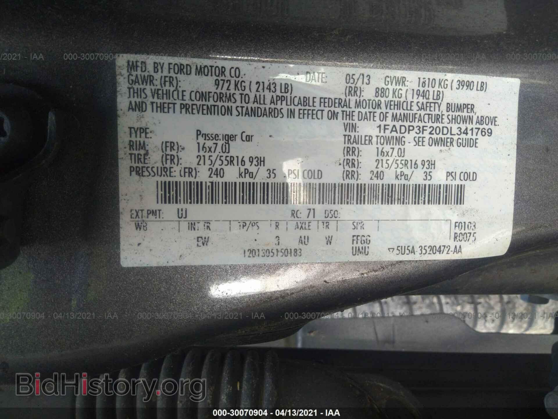 2013 FORD FOCUS - VIN: 1FADP3F20DL341769 - Photo 9