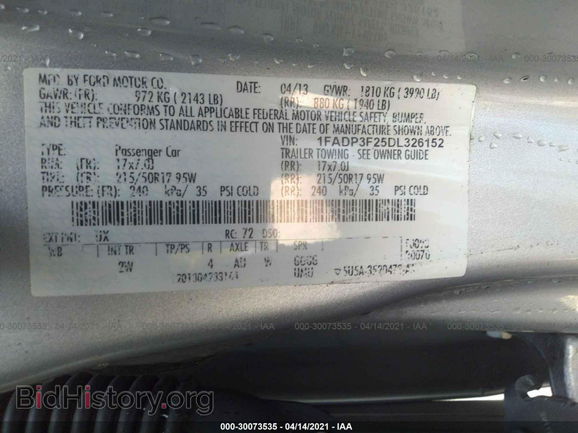 2013 FORD FOCUS - VIN: 1FADP3F25DL326152 - Photo 9