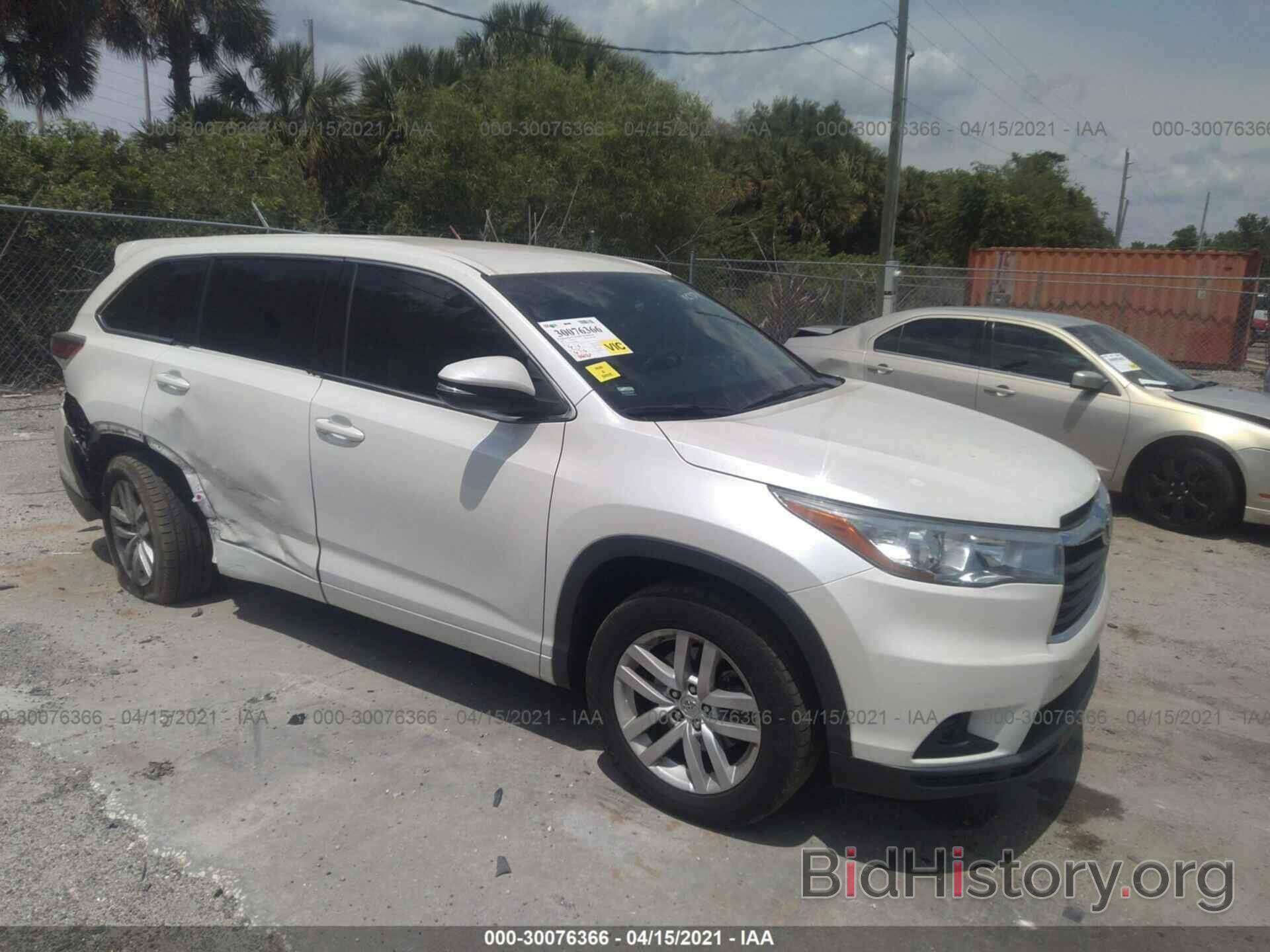 Photo 5TDZARFH2FS015756 - TOYOTA HIGHLANDER 2015