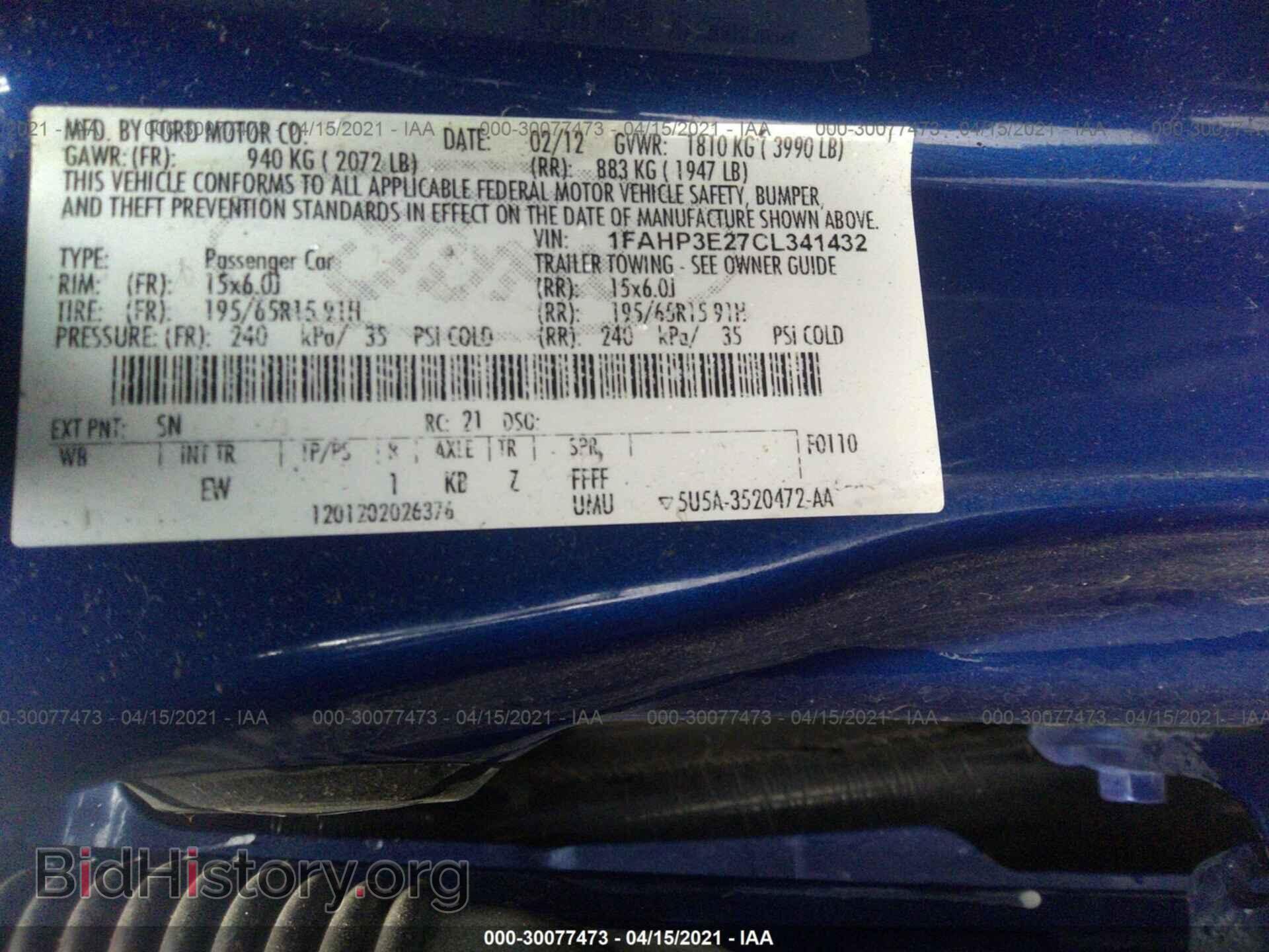 2012 FORD FOCUS - VIN: 1FAHP3E27CL341432 - Photo 9