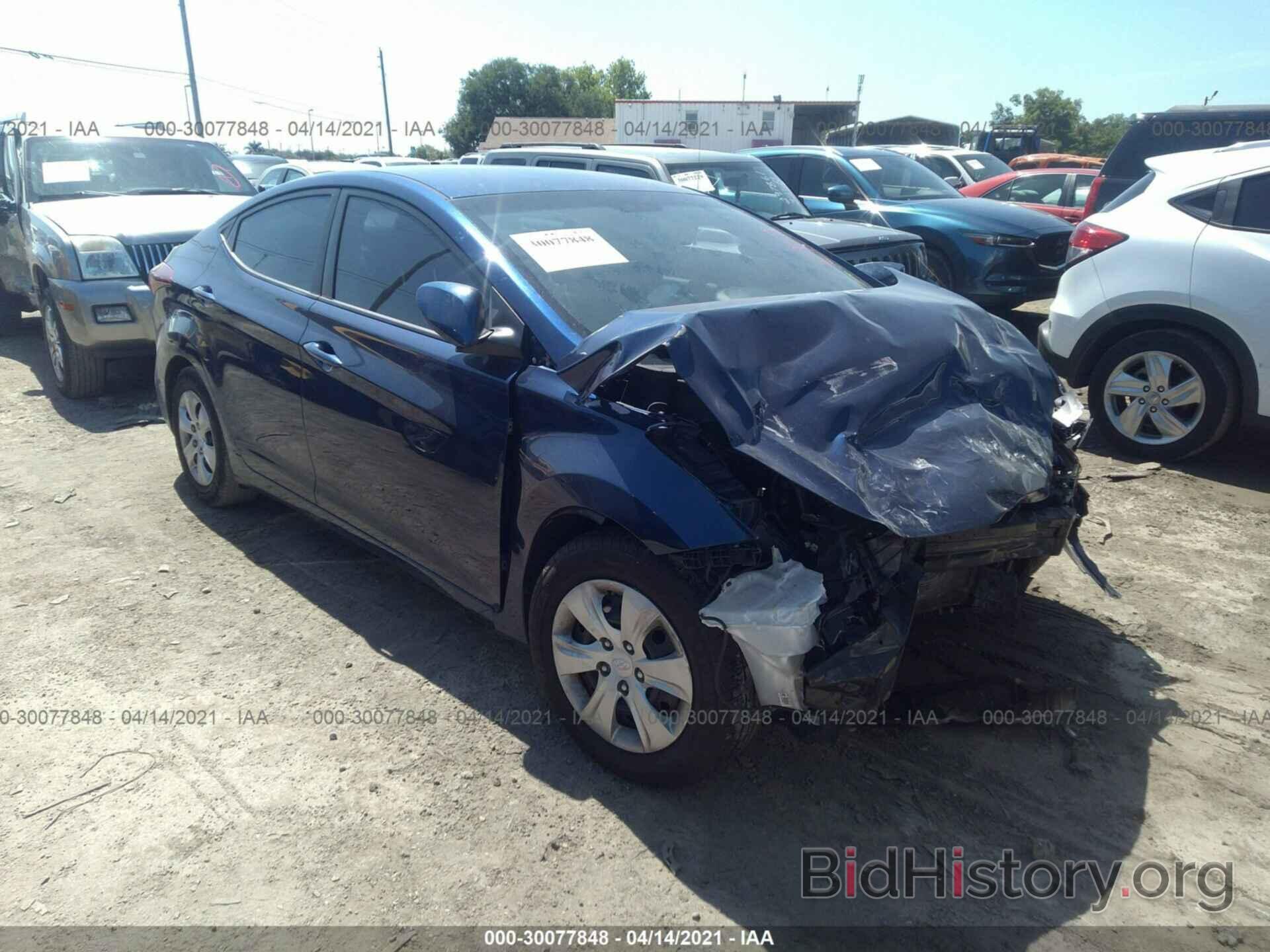 Photo 5NPDH4AE3GH736780 - HYUNDAI ELANTRA 2016