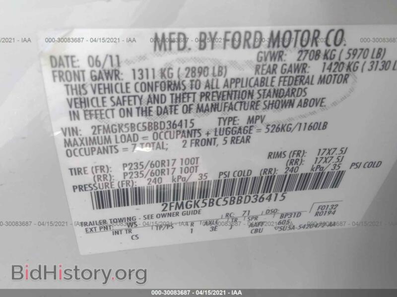 2011 Ford FLEX (VIN 2FMGK5BC5BBD36415) — photo 9 of 11