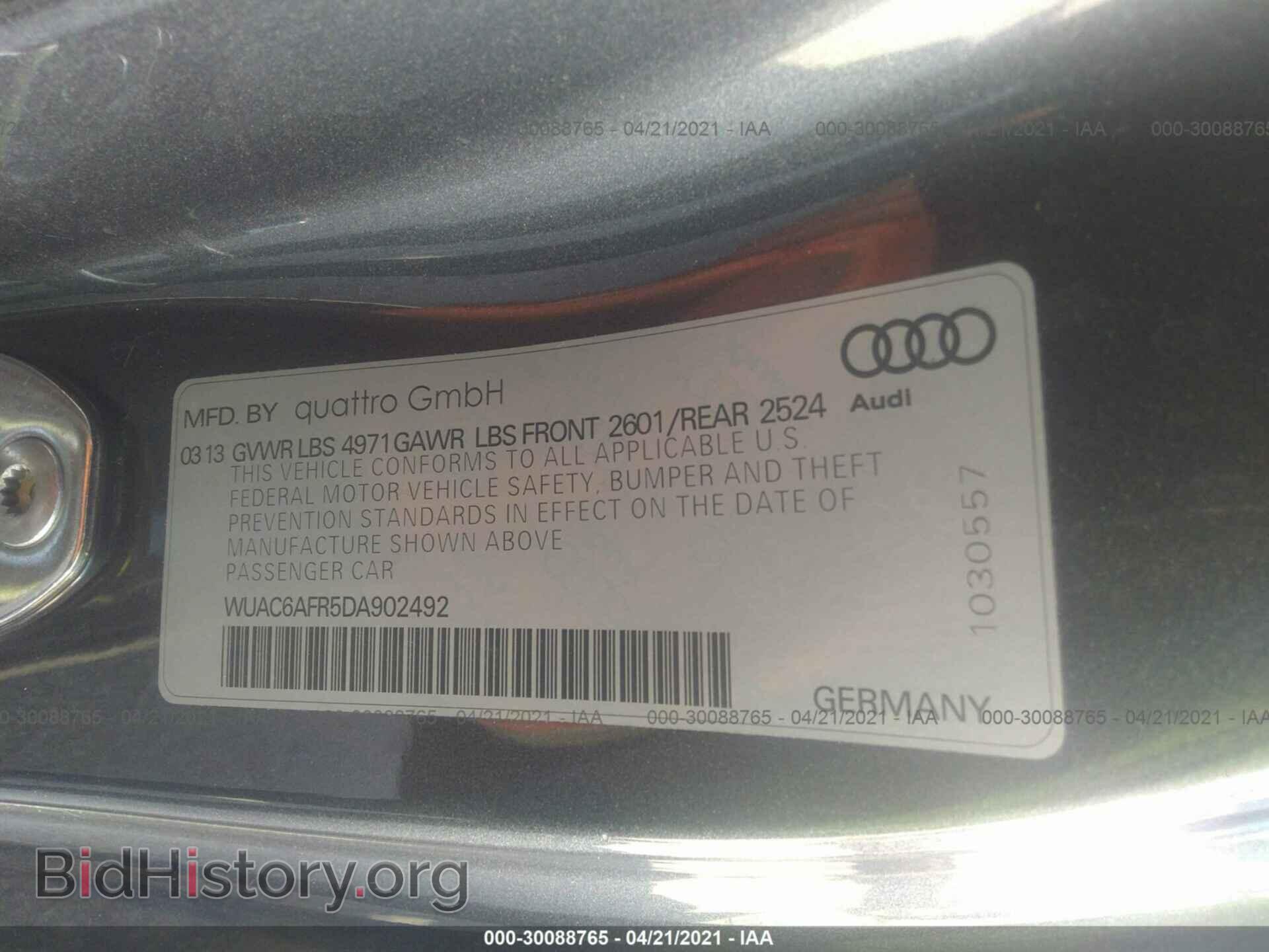 2013 AUDI RS 5 - VIN: WUAC6AFR5DA902492 - Фото 9