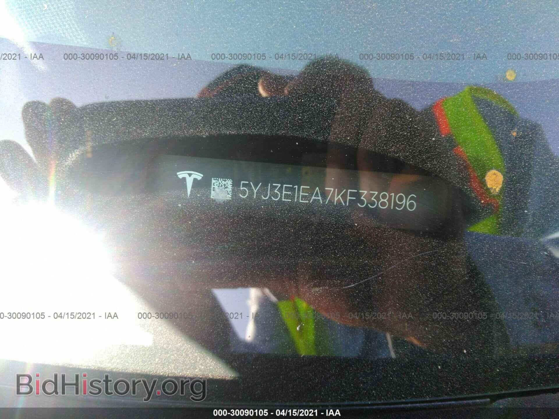 2019 TESLA MODEL 3 - VIN: 5YJ3E1EA7KF338196 - Фото 9