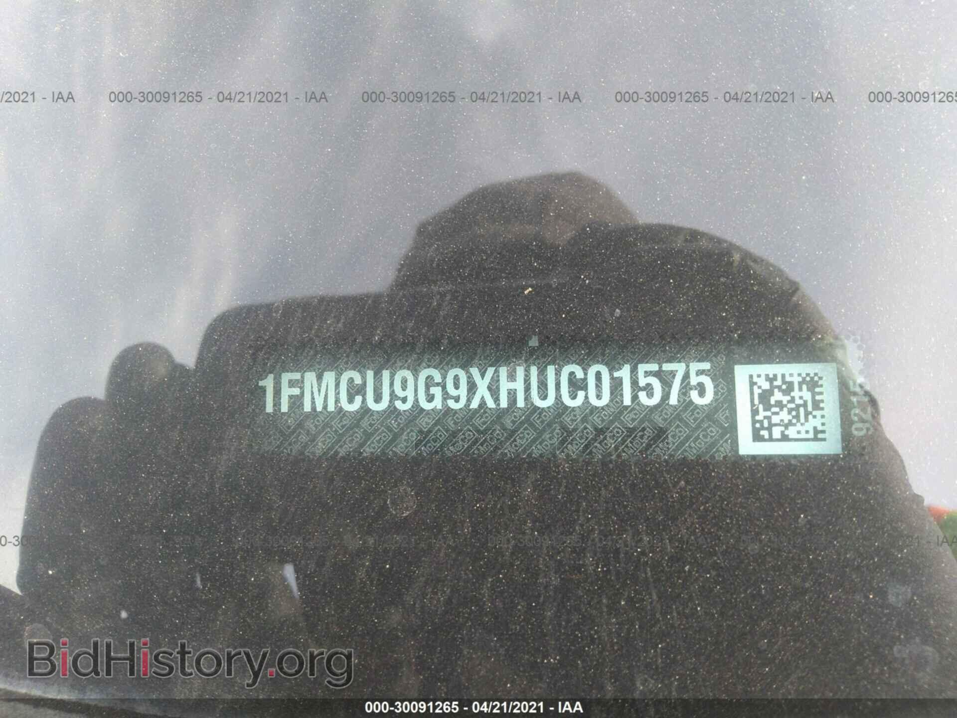 2017 FORD ESCAPE - VIN: 1FMCU9G9XHUC01575 - Фото 9