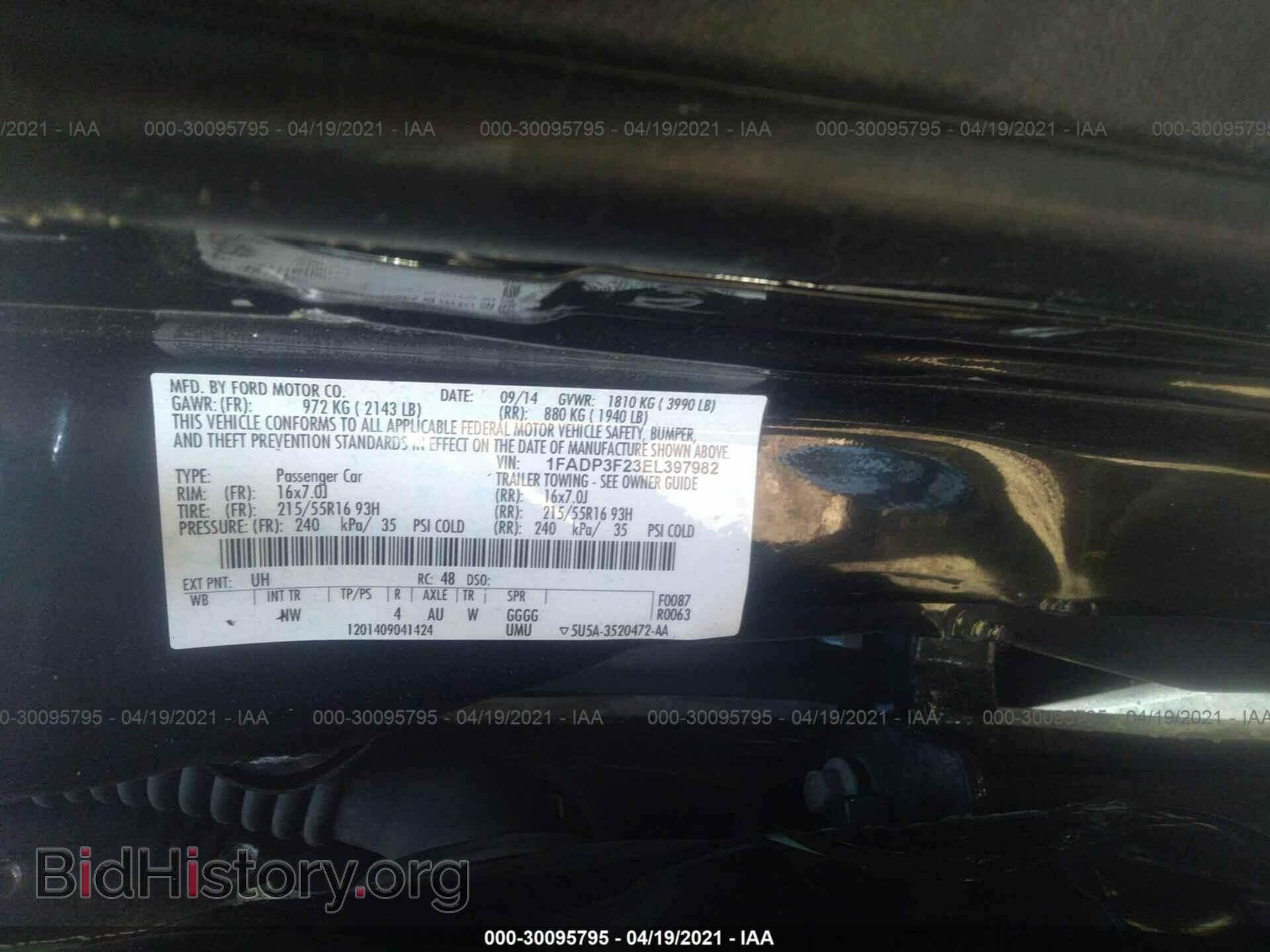 2014 FORD FOCUS - VIN: 1FADP3F23EL397982 - Photo 9