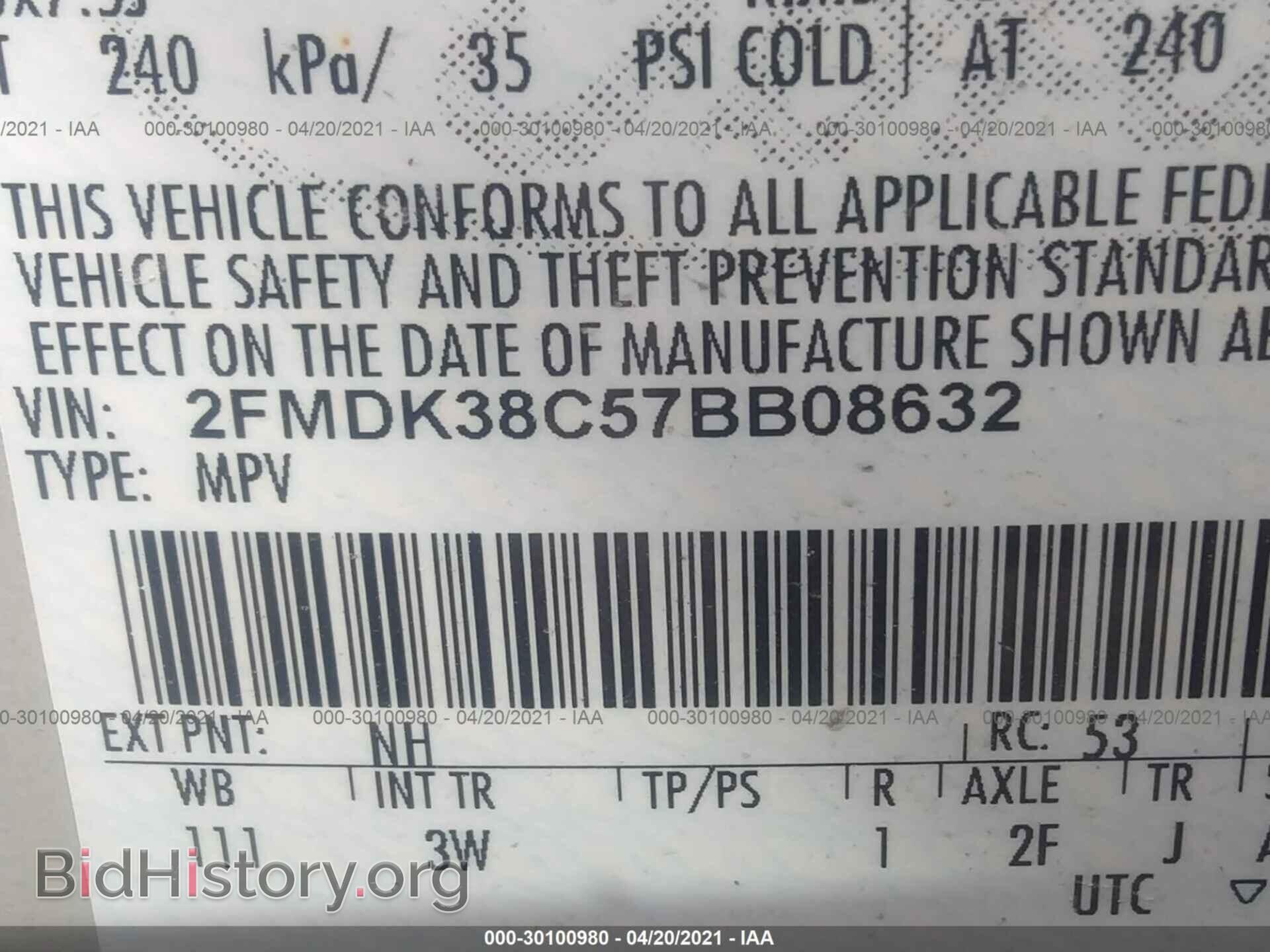 2007 FORD EDGE - VIN: 2FMDK38C57BB08632 - Фото 9