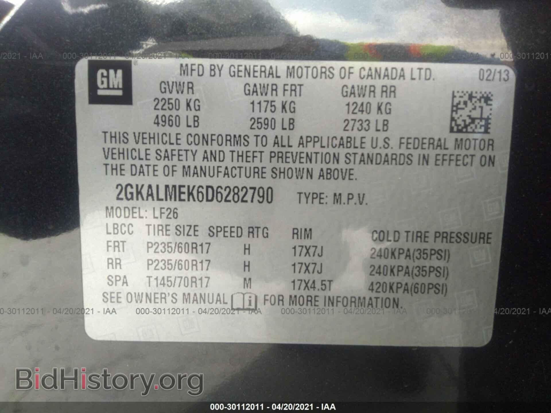 2013 GMC TERRAIN - VIN: 2GKALMEK6D6282790 - Photo 9