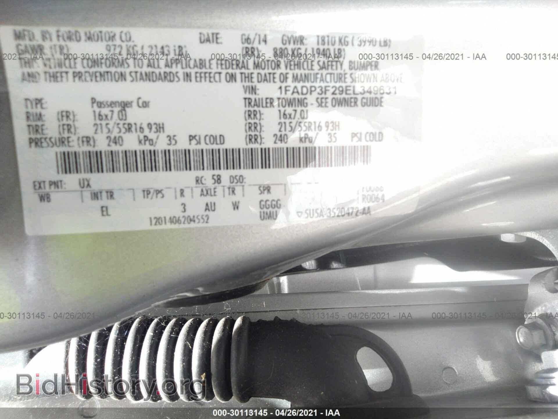 2014 FORD FOCUS - VIN: 1FADP3F29EL349631 - Photo 9