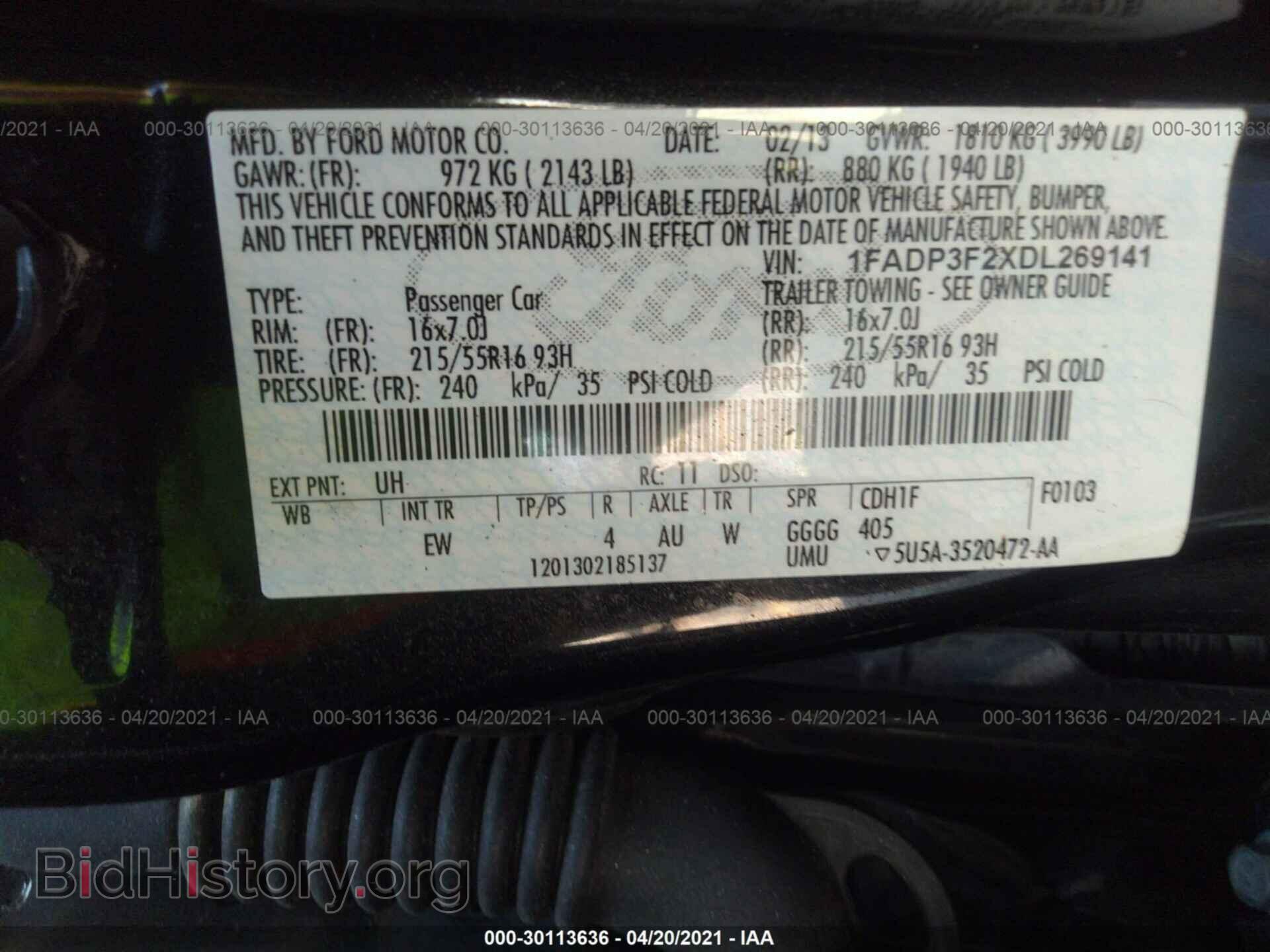 2013 FORD FOCUS - VIN: 1FADP3F2XDL269141 - Photo 9