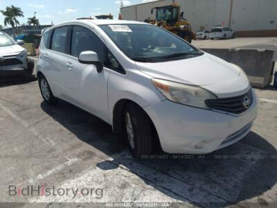 2014 Nissan VERSA NOTE SV, белый — VIN 3N1CE2CPXEL356567, IAAI