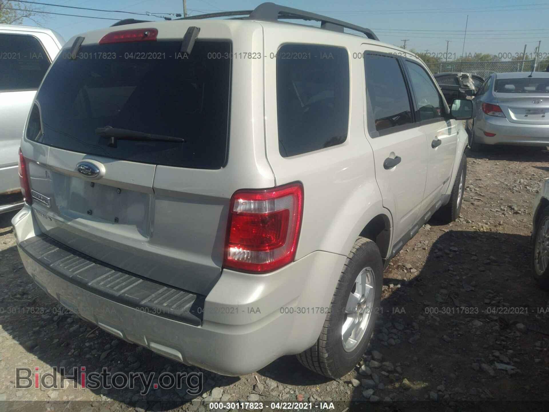 2008 FORD ESCAPE - VIN: 1FMCU03138KB52744 - Фото 4