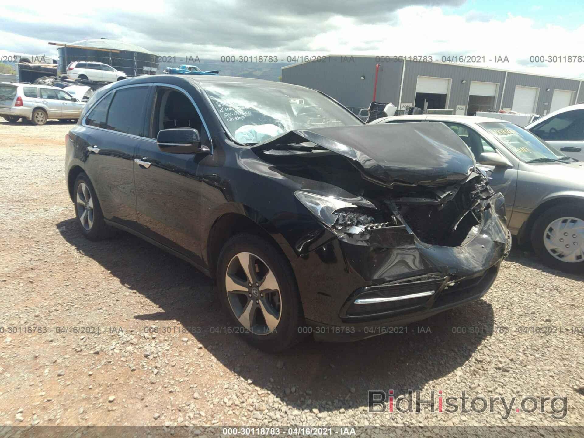 Photo 5FRYD3H2XGB017557 - ACURA MDX 2016