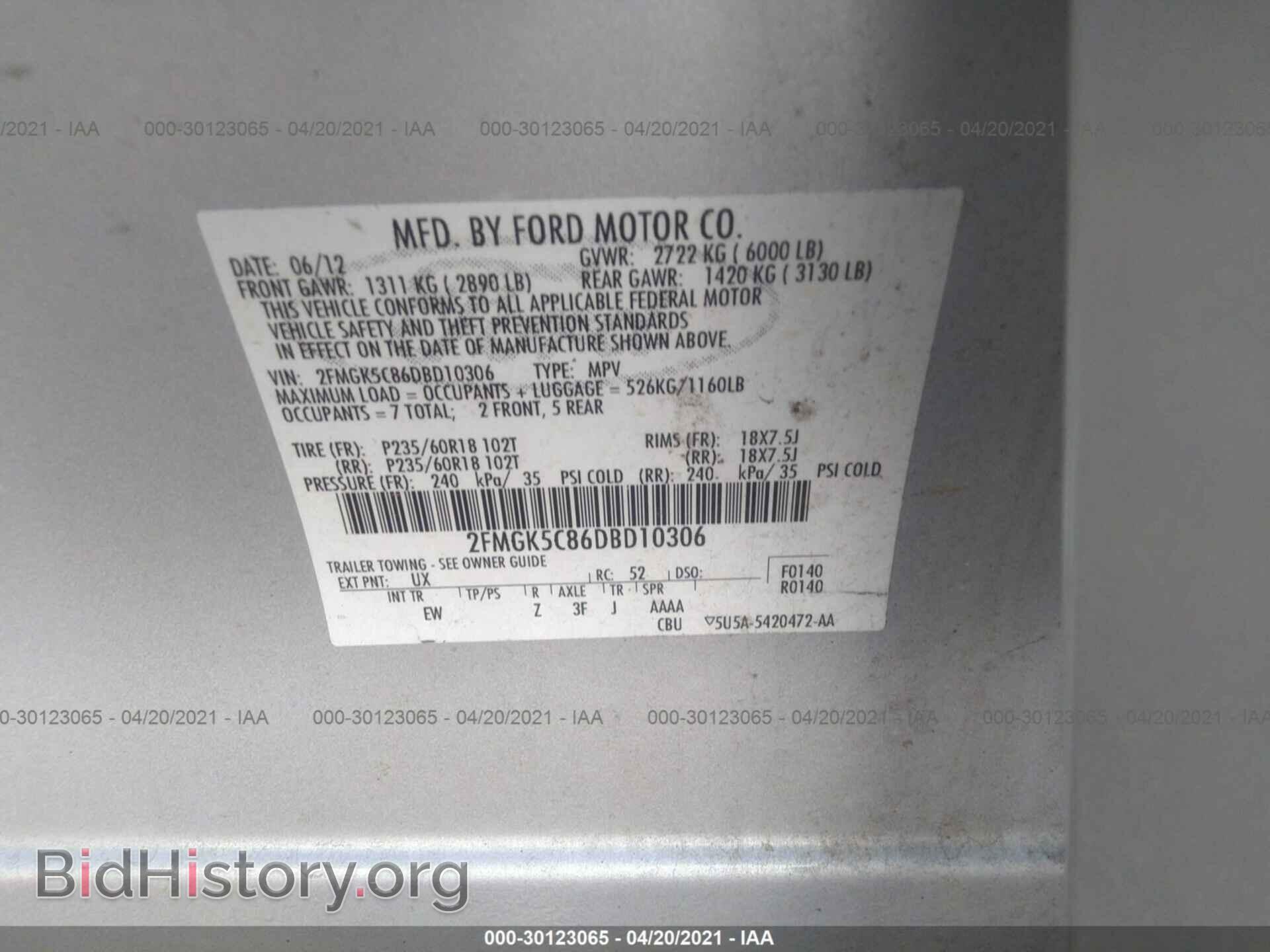 2013 FORD FLEX - VIN: 2FMGK5C86DBD10306 - Photo 9
