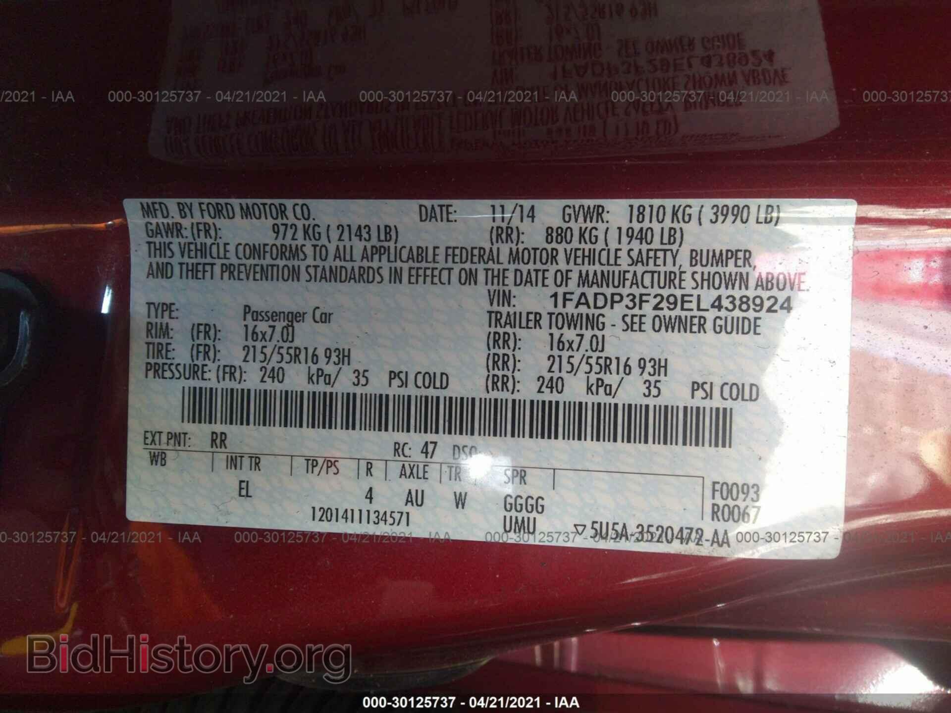 2014 FORD FOCUS - VIN: 1FADP3F29EL438924 - Photo 9