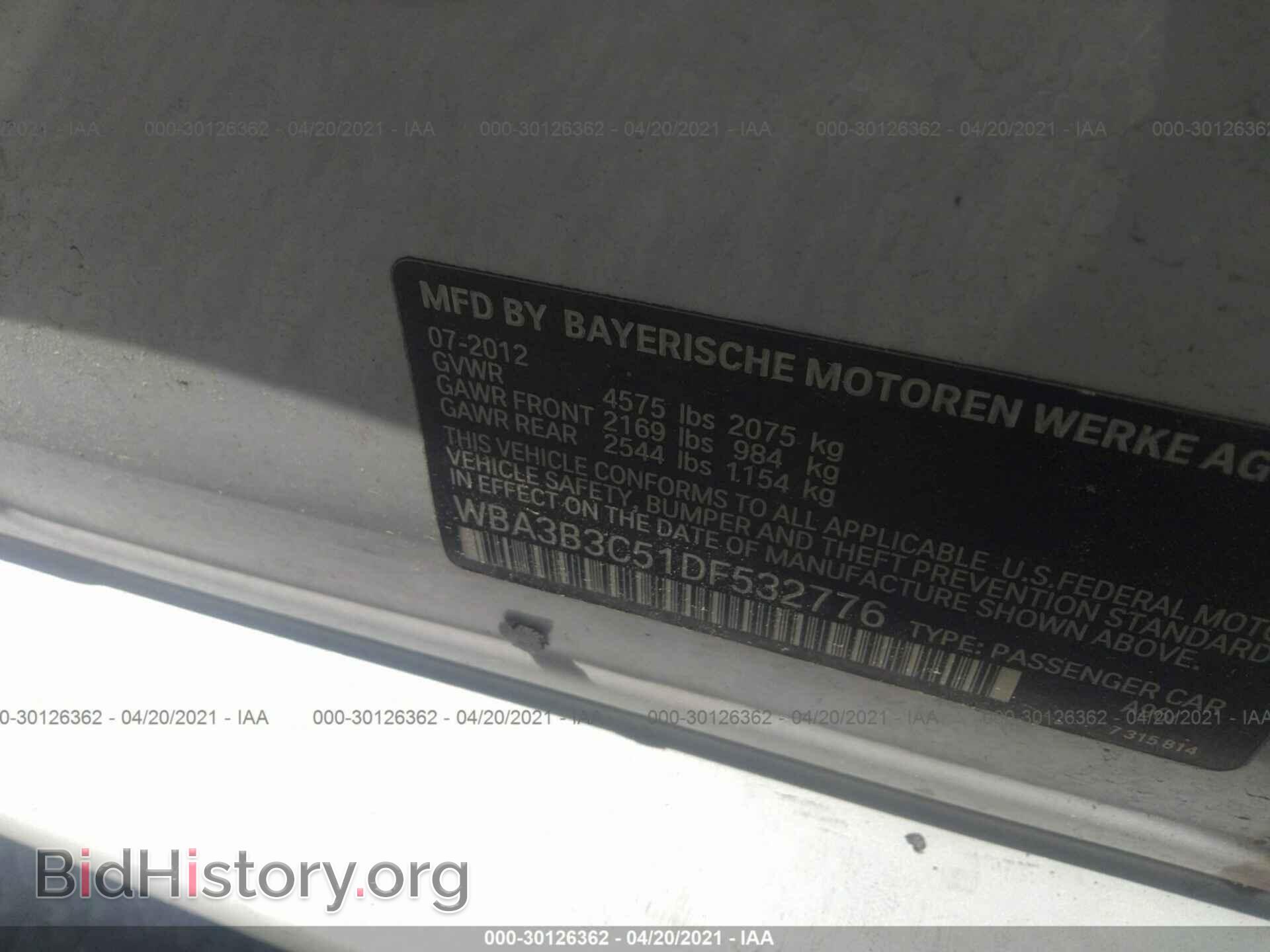 2013 BMW 3 SERIES - VIN: WBA3B3C51DF532776 - Фото 9