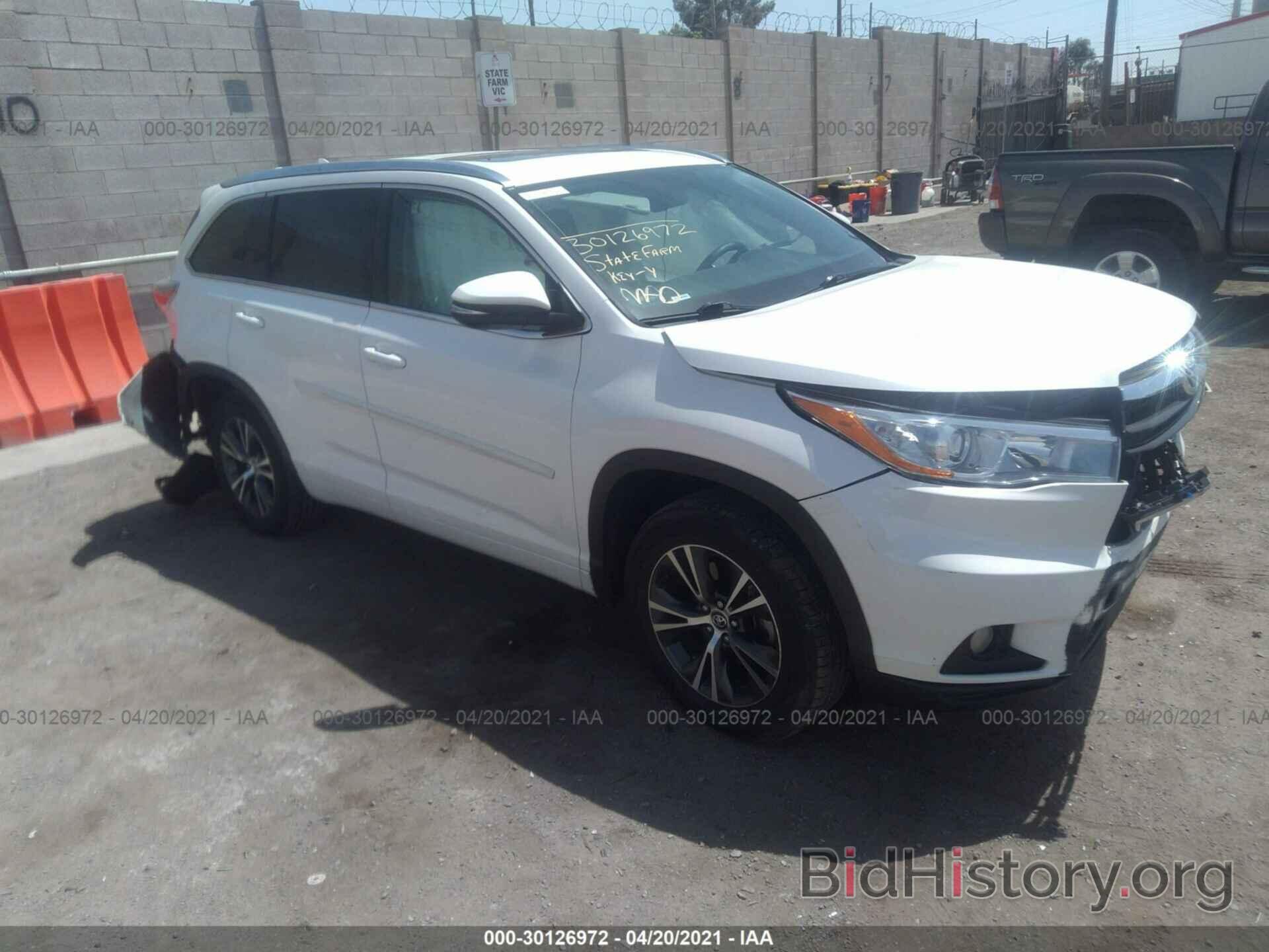 Photo 5TDKKRFH6GS178071 - TOYOTA HIGHLANDER 2016