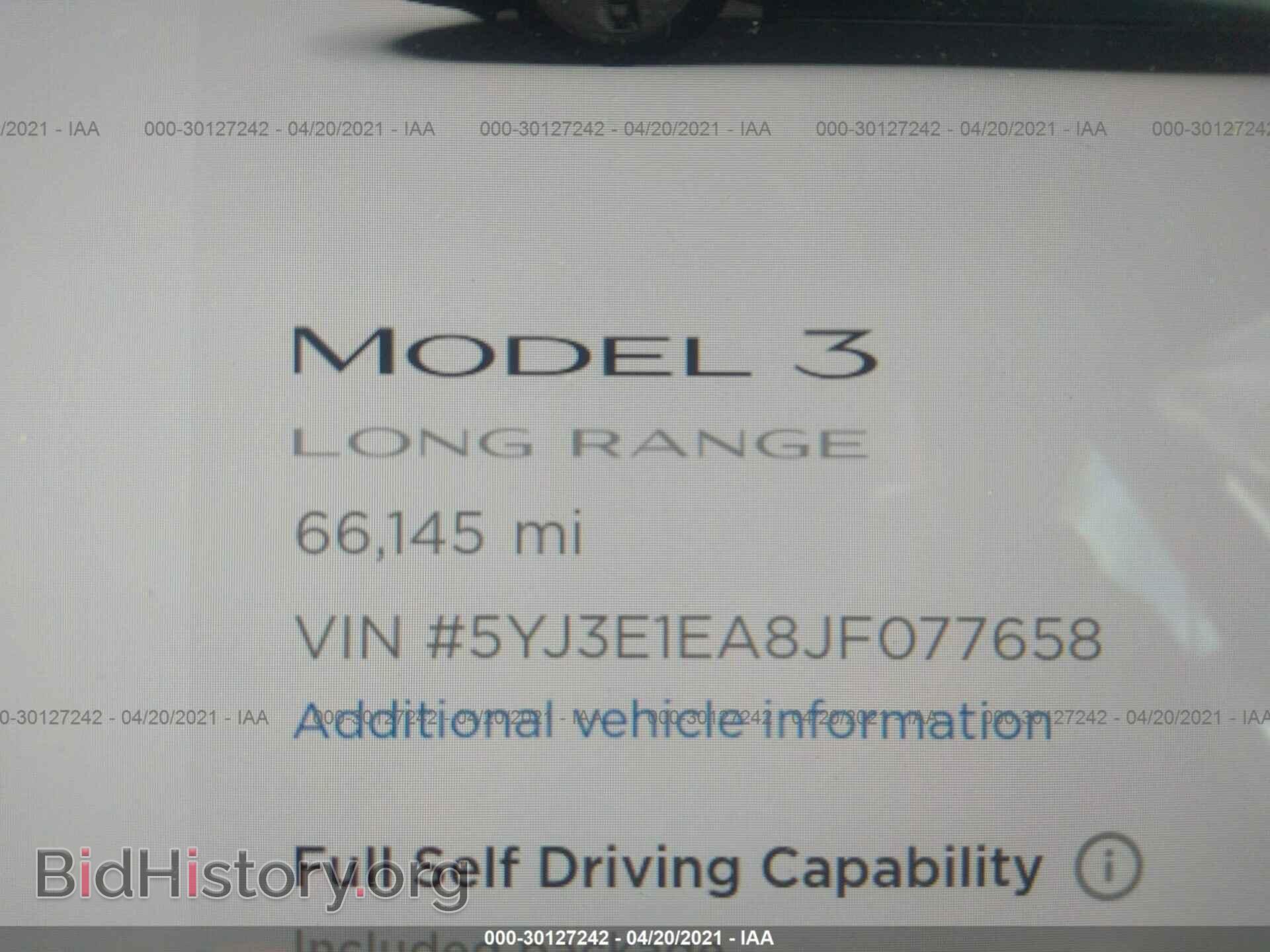 2018 TESLA MODEL 3 - VIN: 5YJ3E1EA8JF077658 - Фото 7