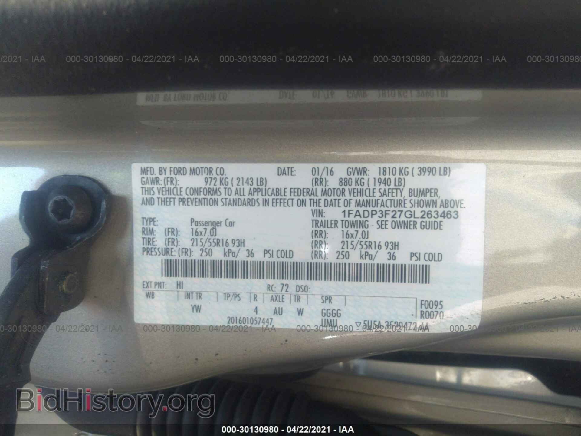 2016 FORD FOCUS - VIN: 1FADP3F27GL263463 - Photo 9
