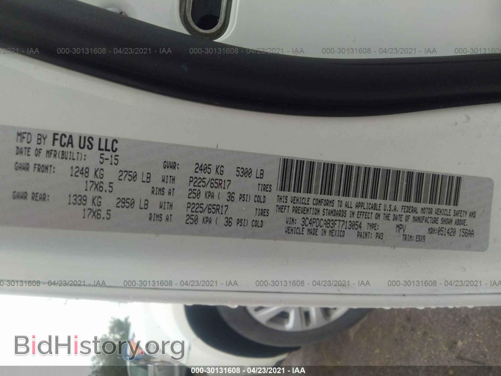 2015 DODGE JOURNEY - VIN: 3C4PDCAB3FT713054 - Photo 9