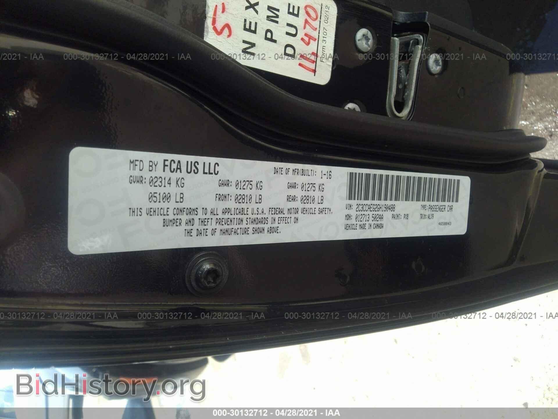 2016 CHRYSLER 300 - VIN: 2C3CCAEG2GH190488 - Photo 9