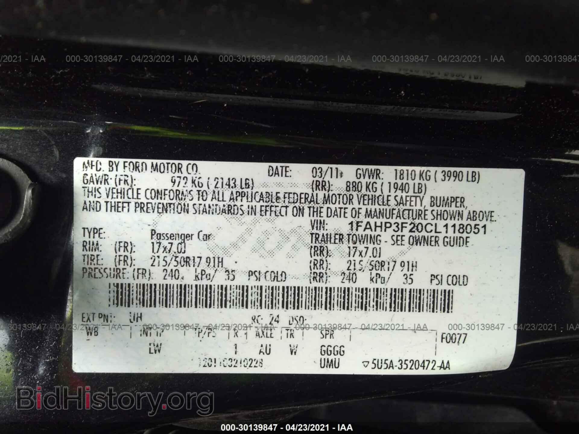 2012 FORD FOCUS - VIN: 1FAHP3F20CL118051 - Photo 9