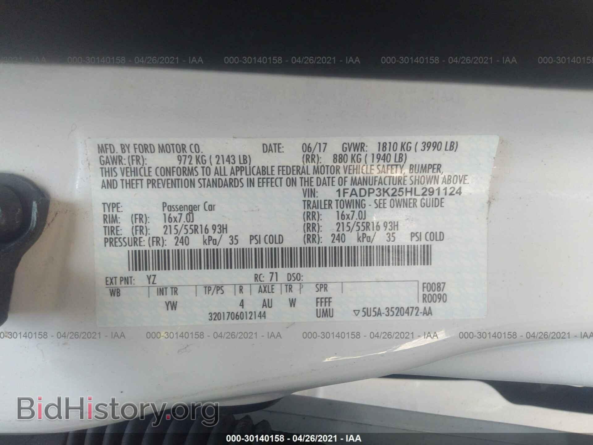 2017 FORD FOCUS - VIN: 1FADP3K25HL291124 - Photo 9