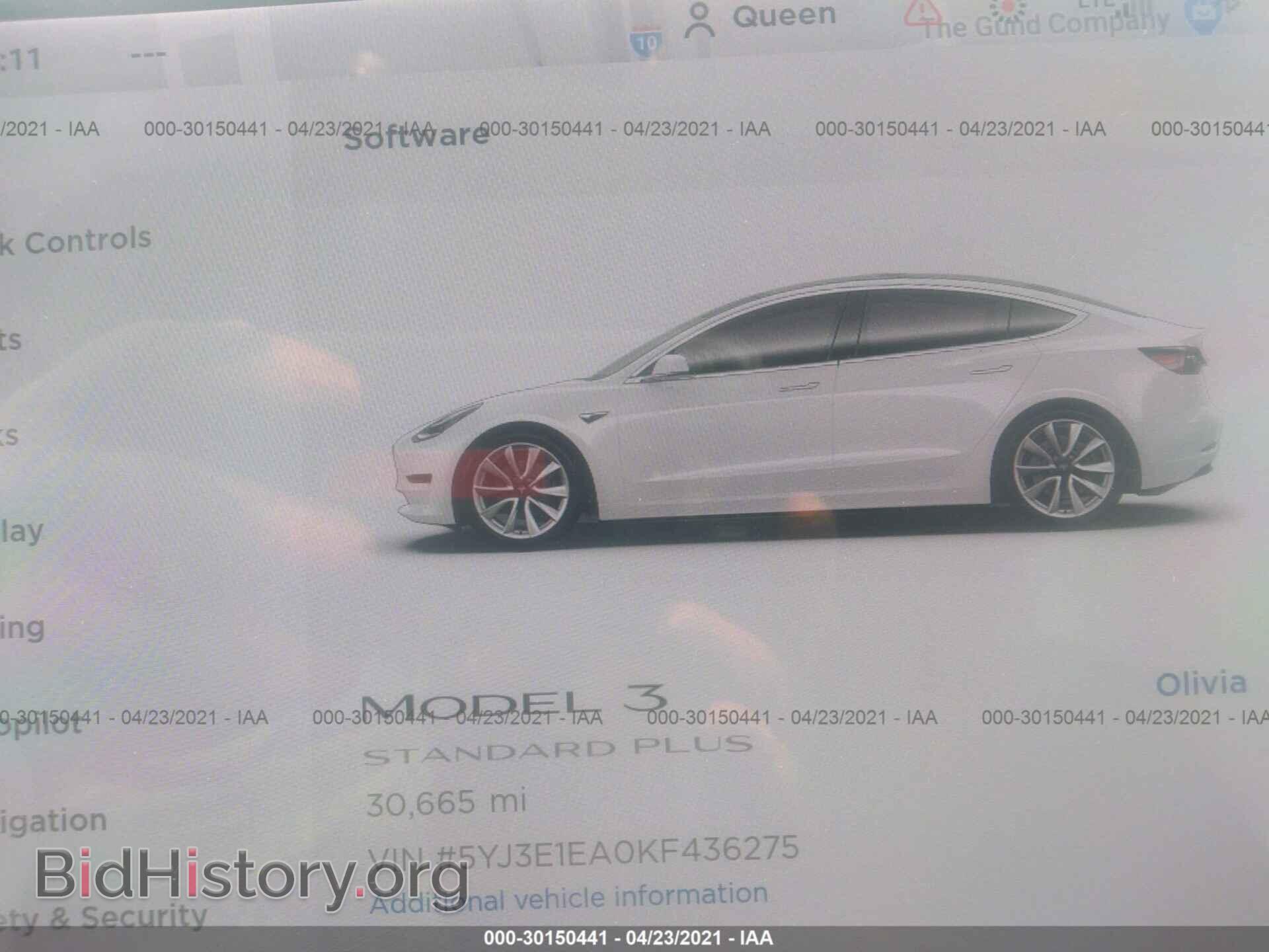 2019 TESLA MODEL 3 - VIN: 5YJ3E1EA0KF436275 - Фото 7