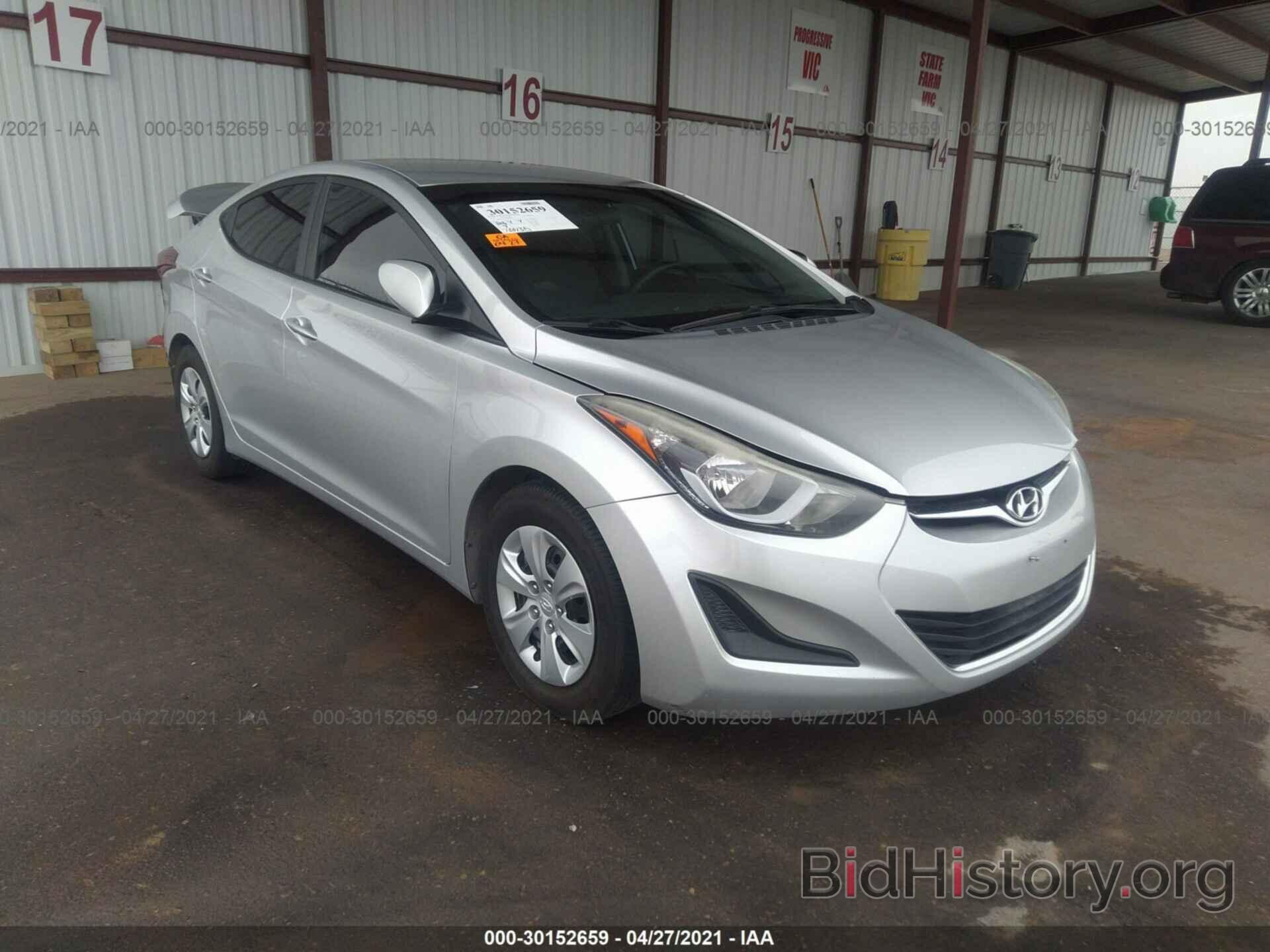 Photo 5NPDH4AE3GH697494 - HYUNDAI ELANTRA 2016