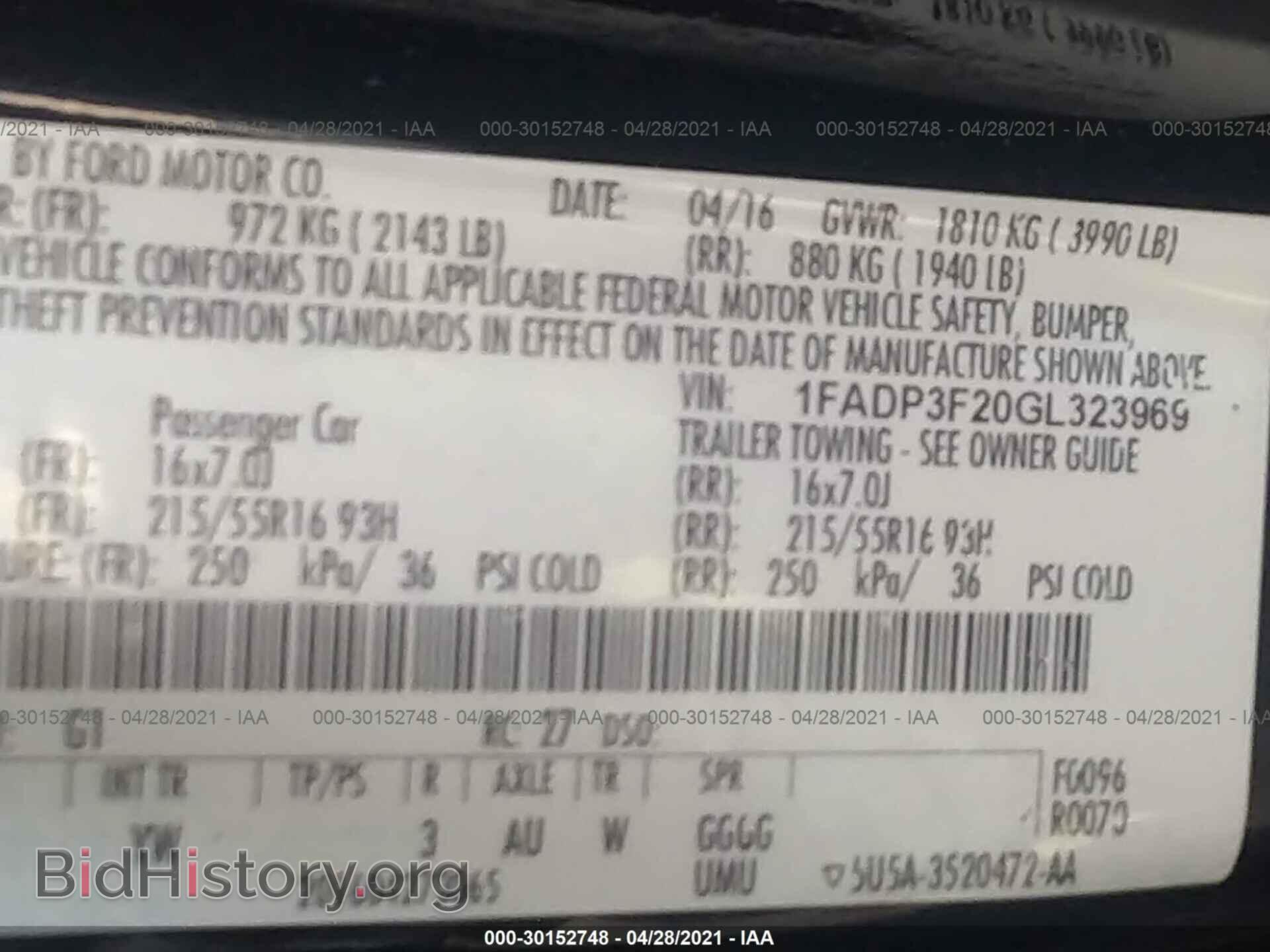 2016 FORD FOCUS - VIN: 1FADP3F20GL323969 - Photo 9