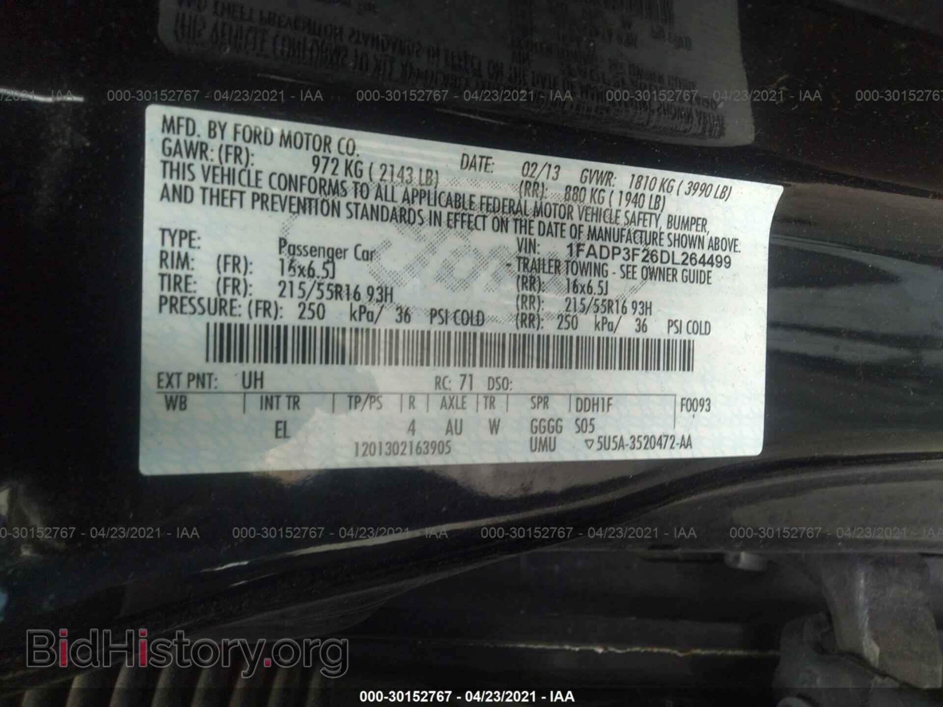 2013 FORD FOCUS - VIN: 1FADP3F26DL264499 - Photo 9