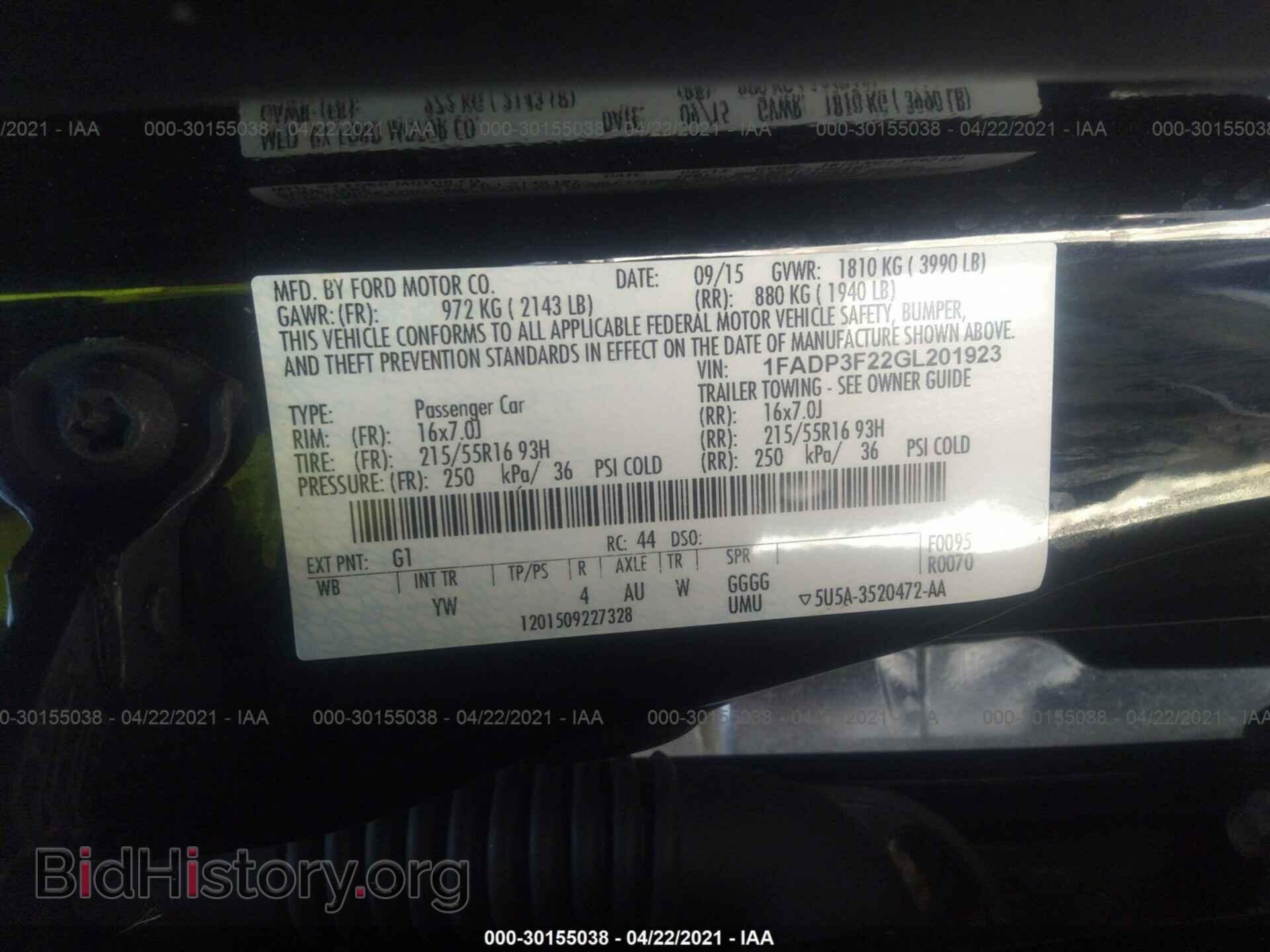 2016 FORD FOCUS - VIN: 1FADP3F22GL201923 - Photo 9