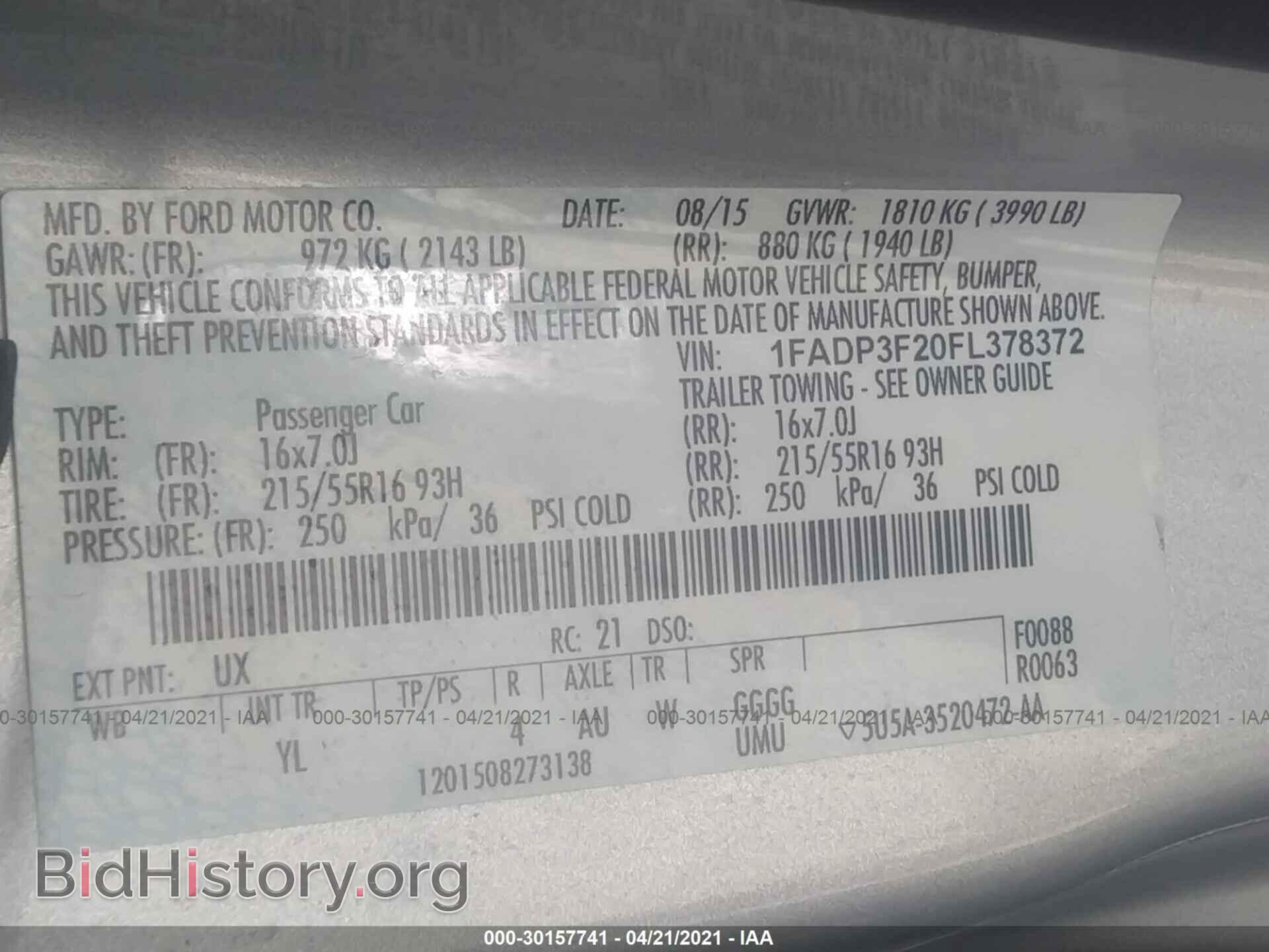 2015 FORD FOCUS - VIN: 1FADP3F20FL378372 - Photo 9