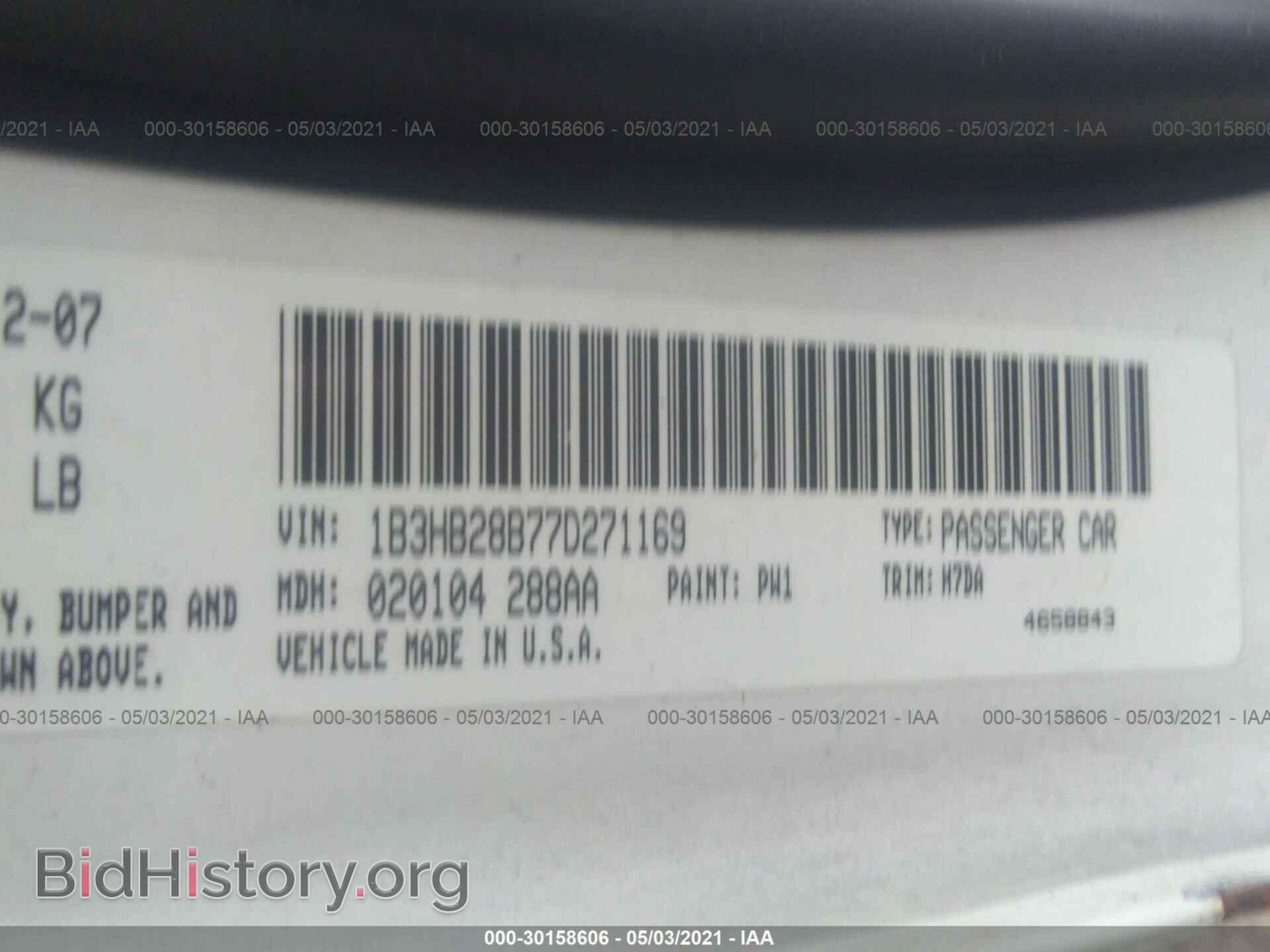 2007 DODGE CALIBER - VIN: 1B3HB28B77D271169 - Фото 9