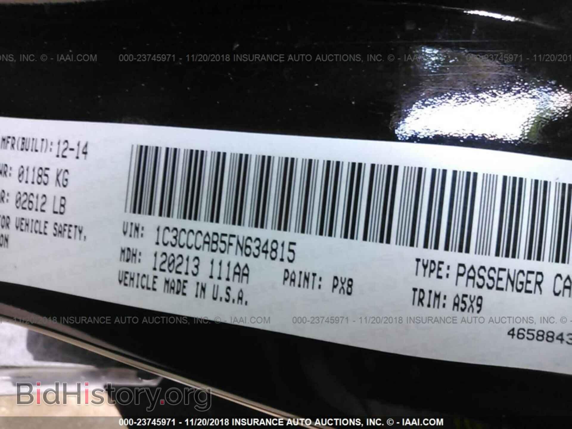 2015 CHRYSLER 200 - VIN: 1C3CCCAB5FN634815 - Photo 9