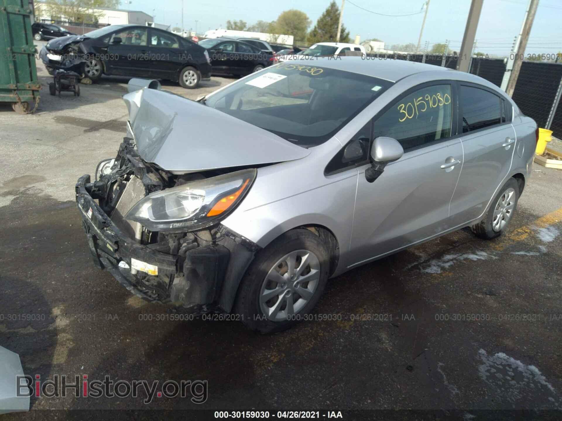 2013 KIA RIO - VIN: KNADM4A3XD6164278 - Фото 2