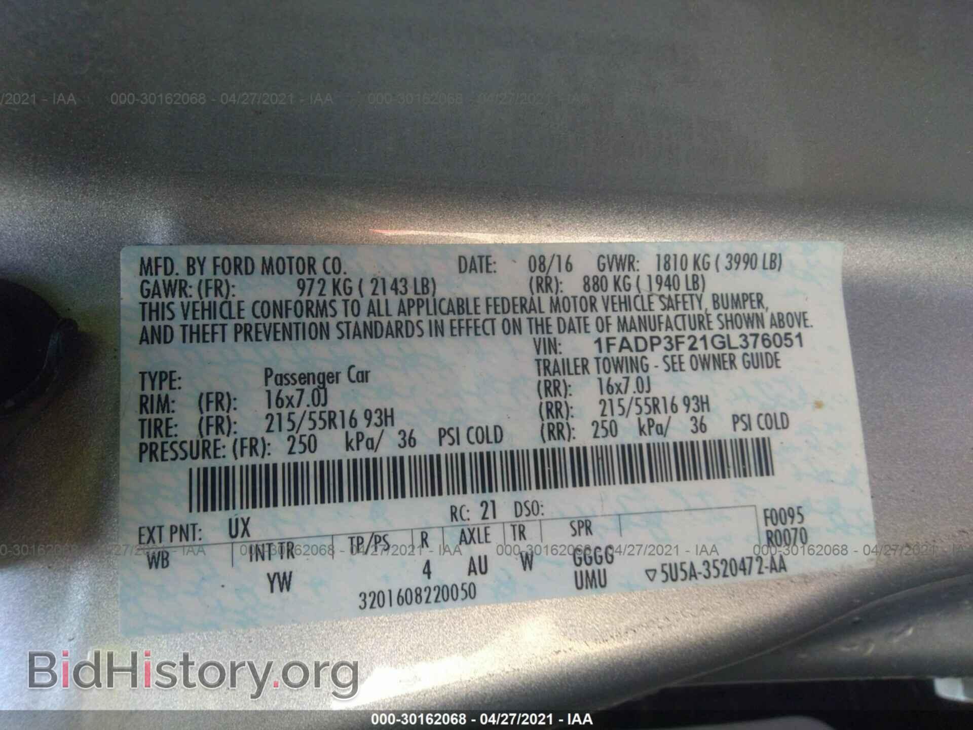 2016 FORD FOCUS - VIN: 1FADP3F21GL376051 - Photo 9